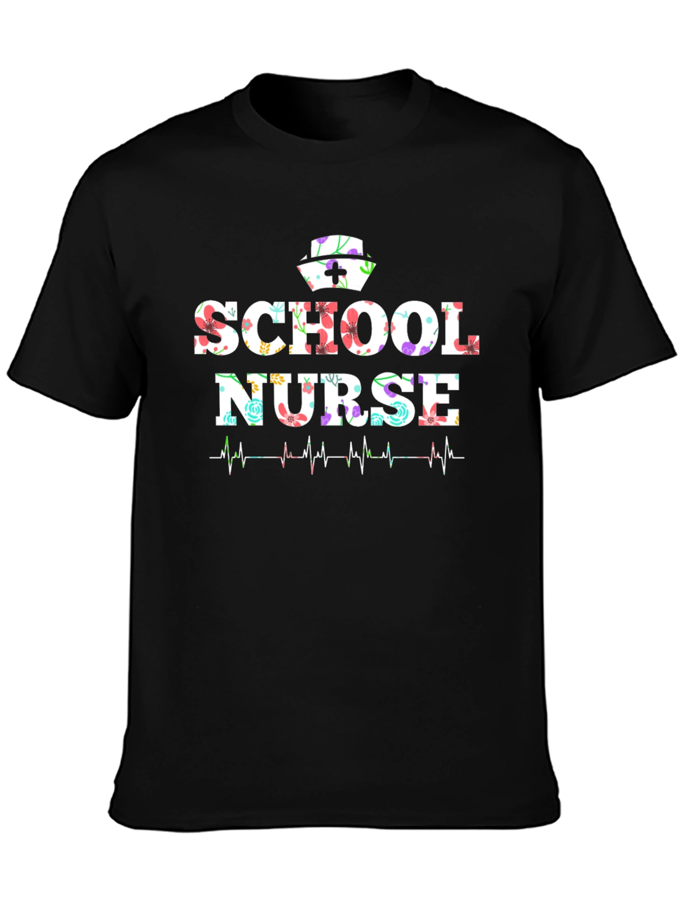 School Nurse Floral Graphic Tee