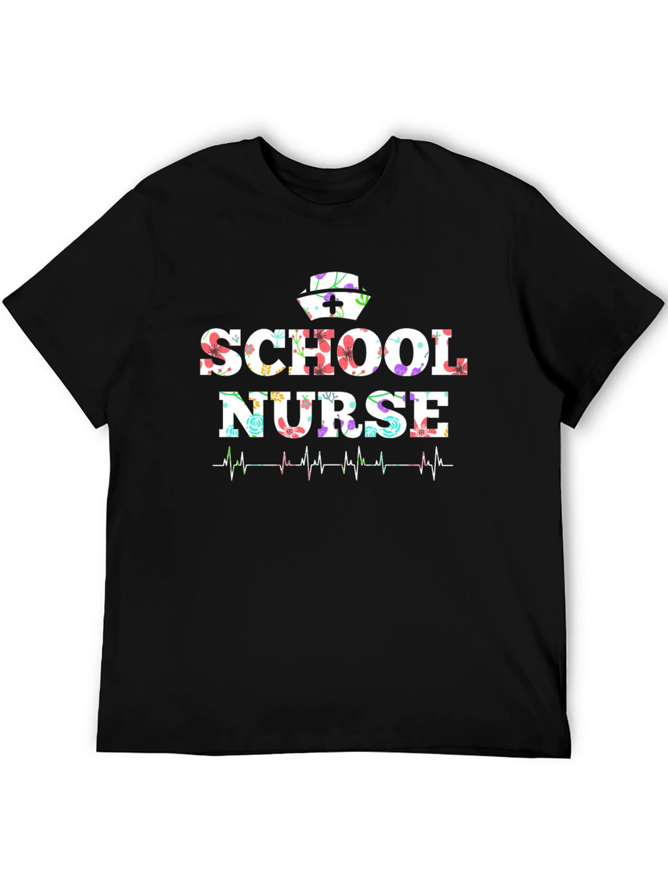 School Nurse Floral Graphic Tee