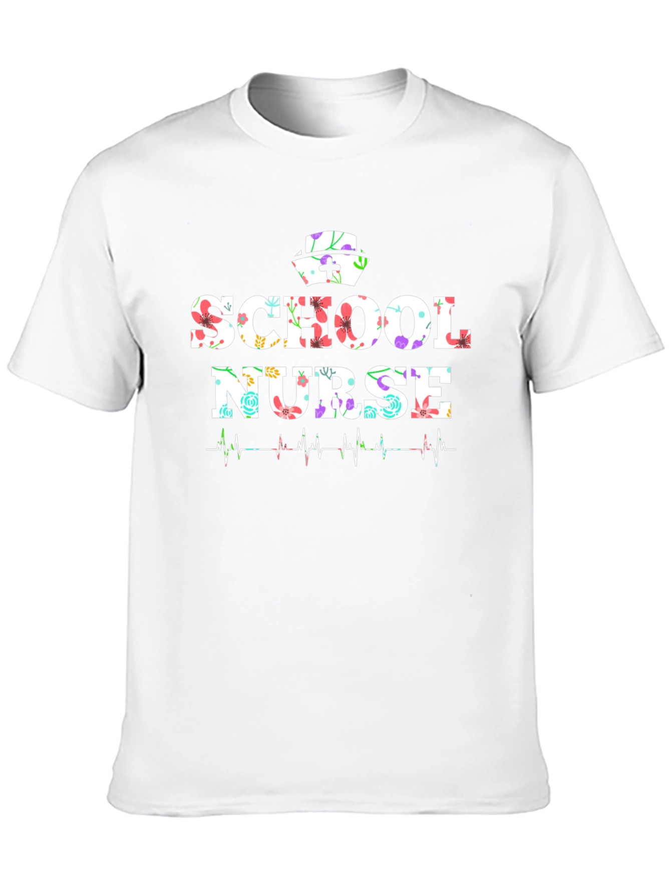 School Nurse Floral Graphic Tee