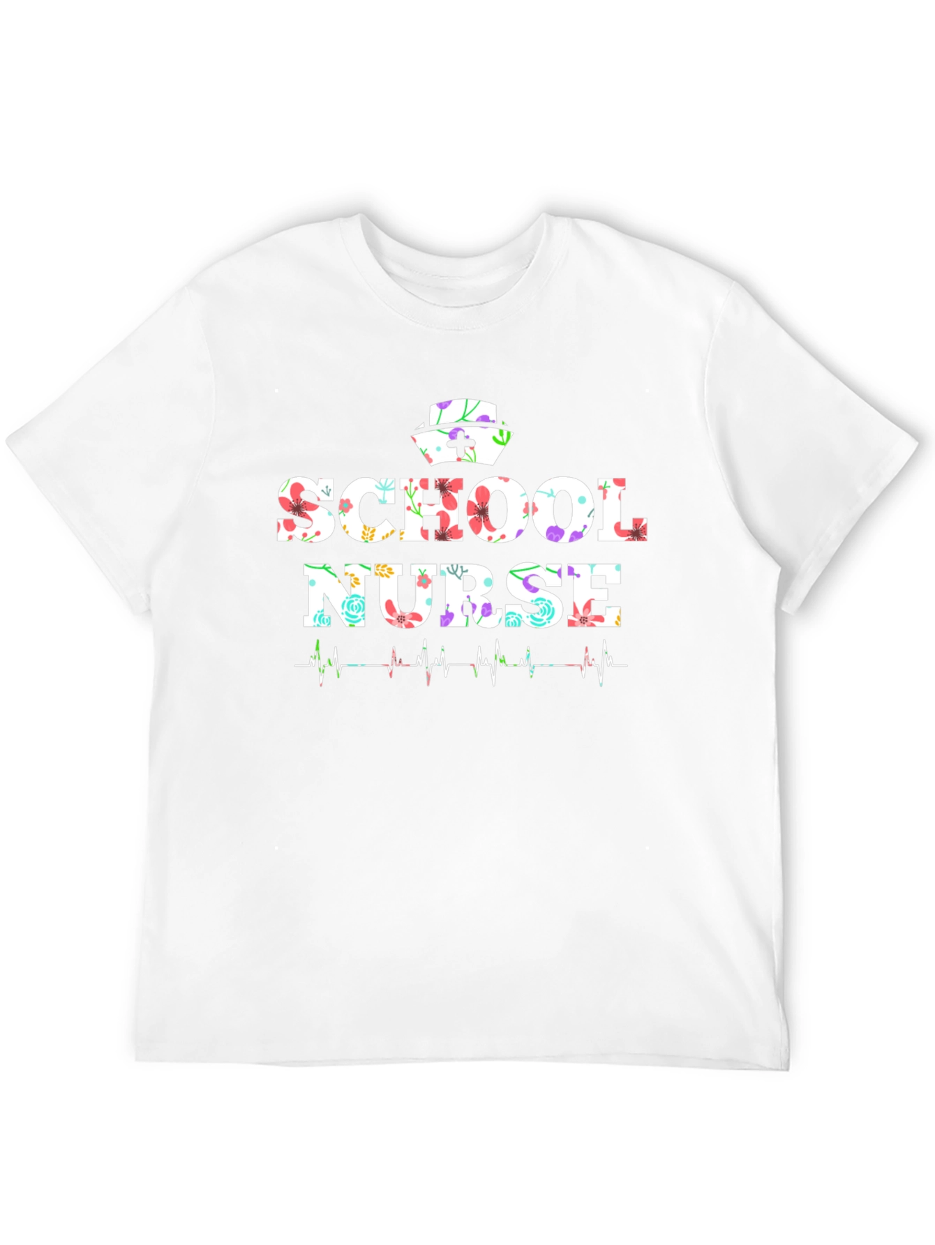 School Nurse Floral Graphic Tee