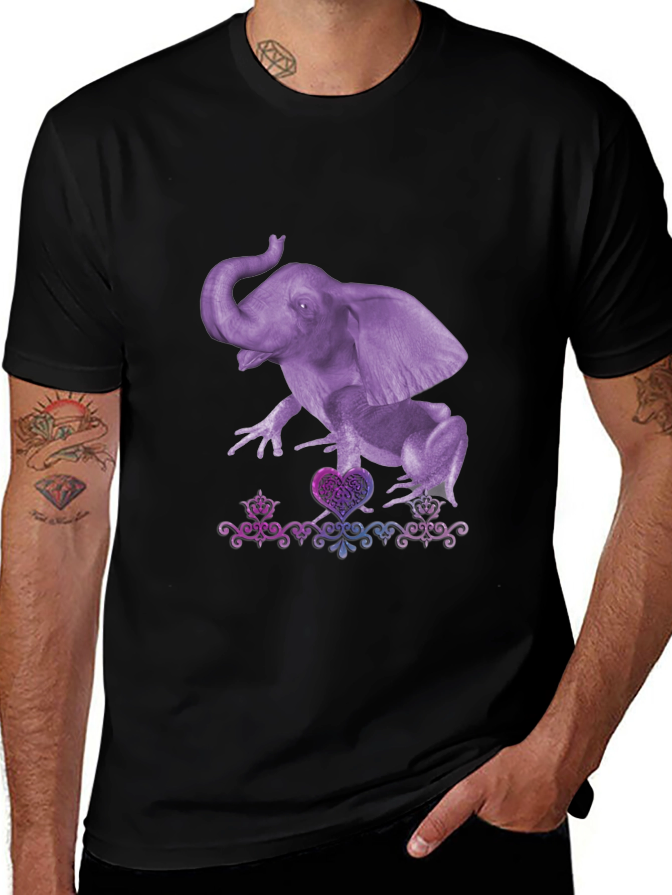 Elephant Frog Graphic T-Shirt