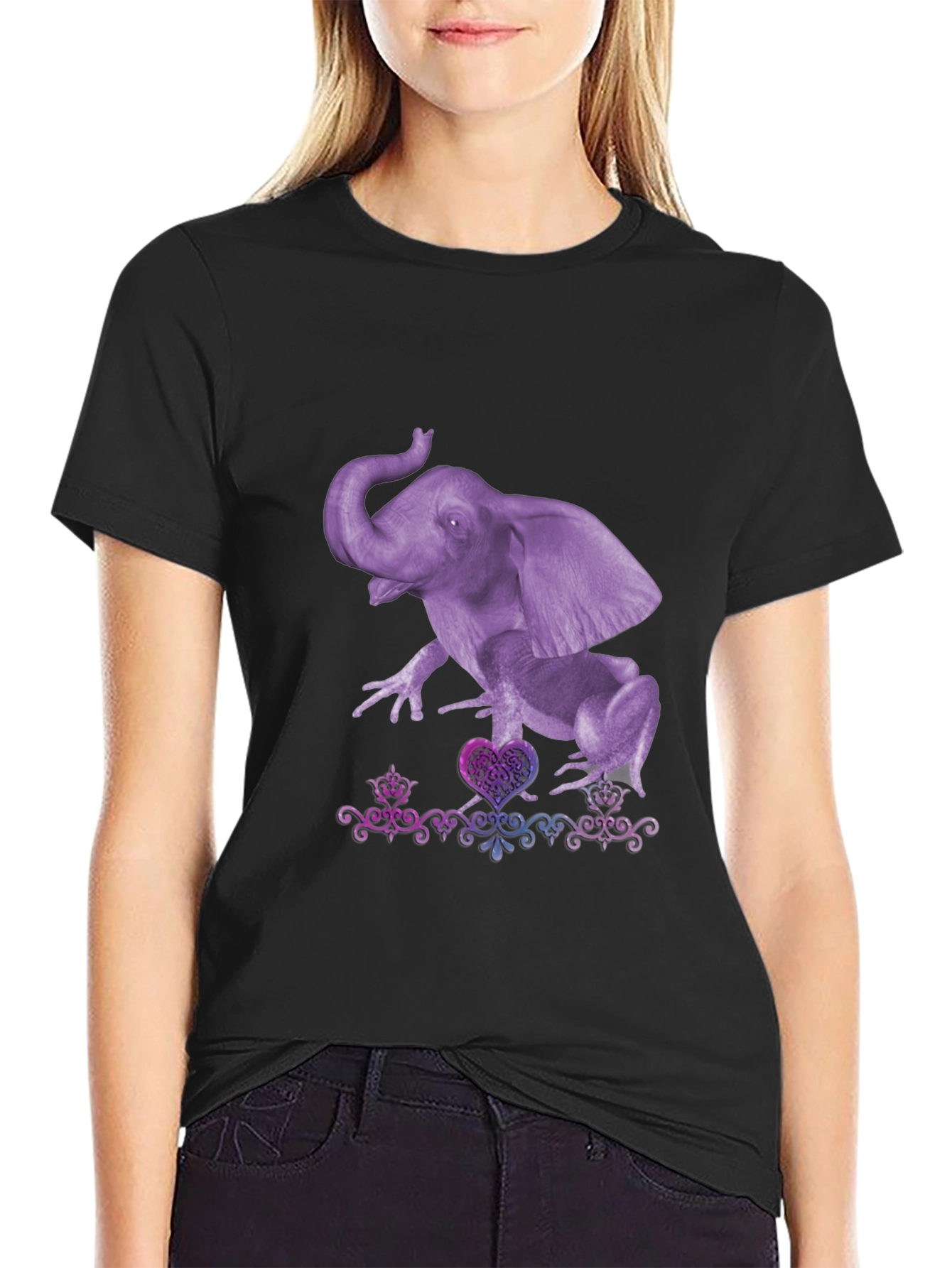 Elephant Frog Graphic T-Shirt