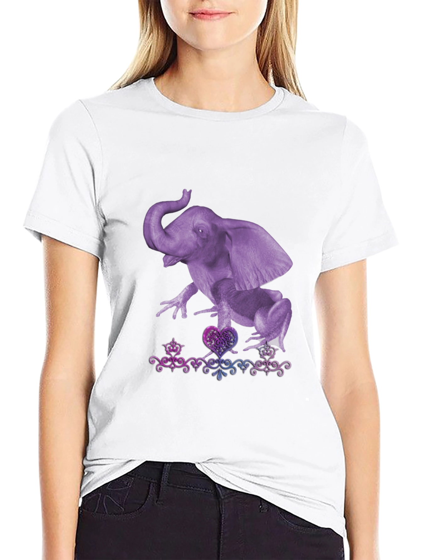 Elephant Frog Graphic T-Shirt
