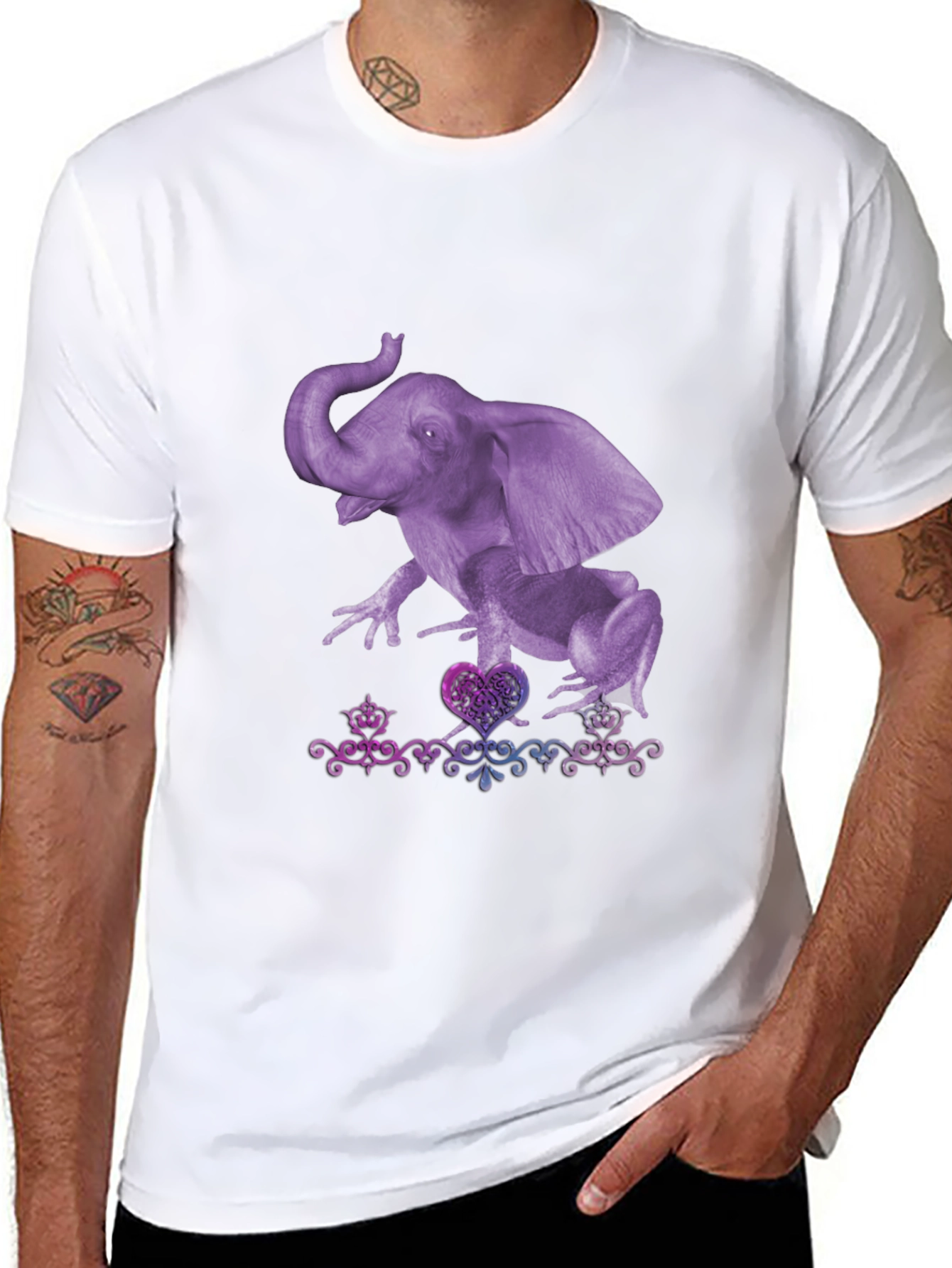 Elephant Frog Graphic T-Shirt