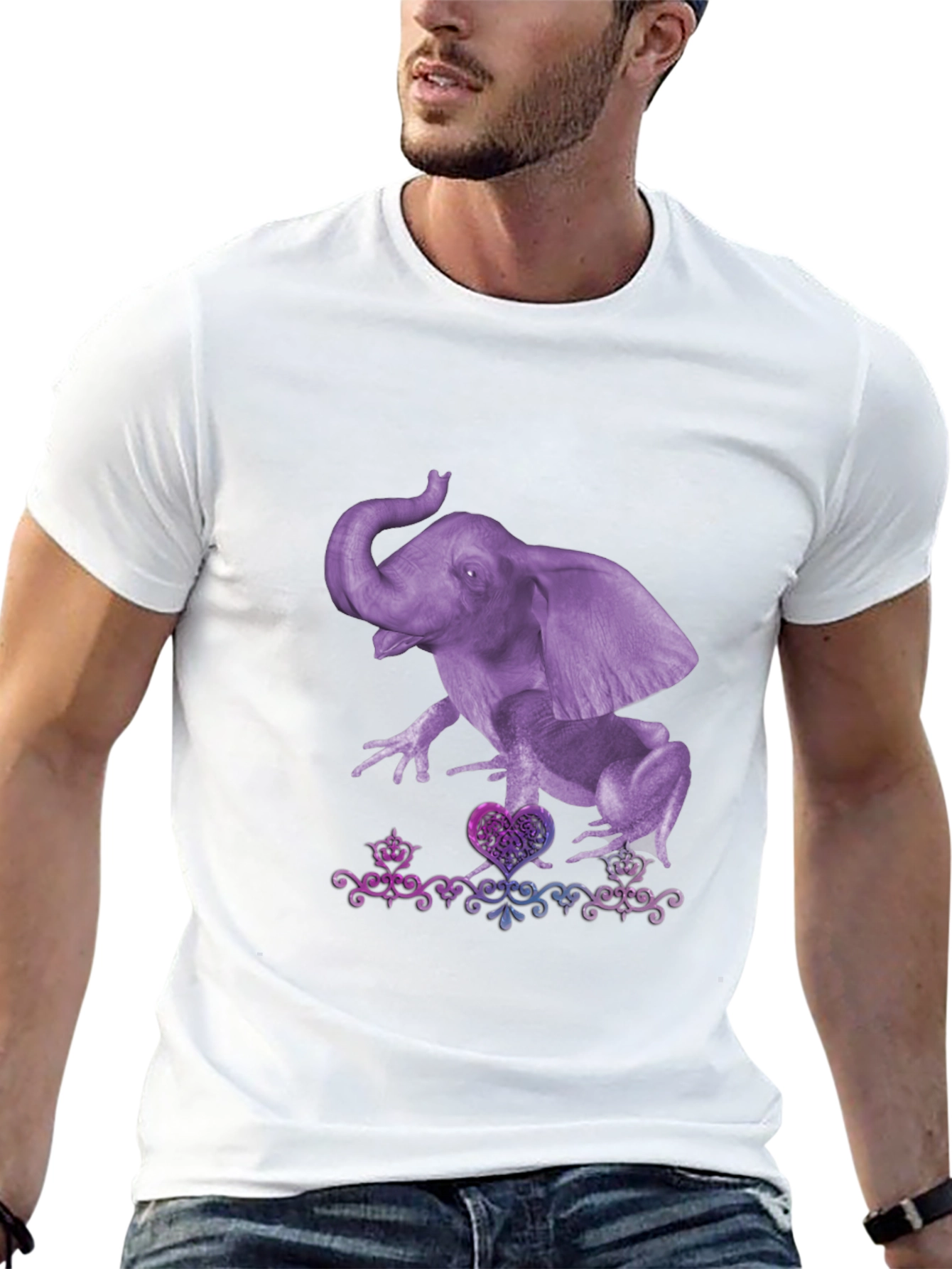 Elephant Frog Graphic T-Shirt