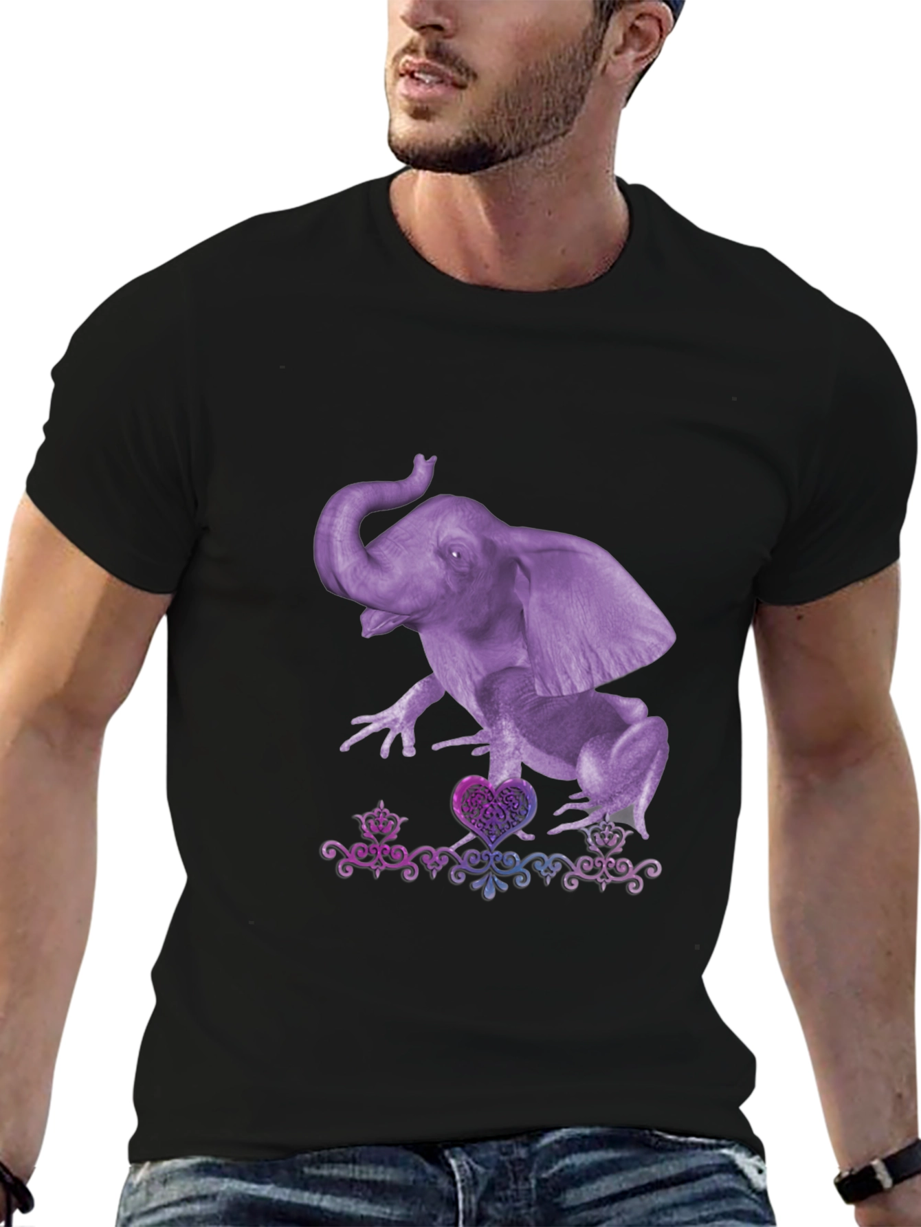 Elephant Frog Graphic T-Shirt