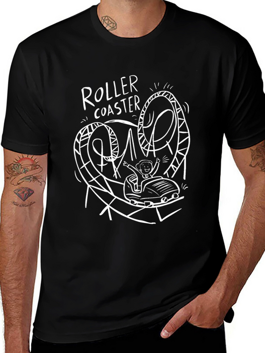Roller Coaster Graphic Tee - Thrill Ride Shirt