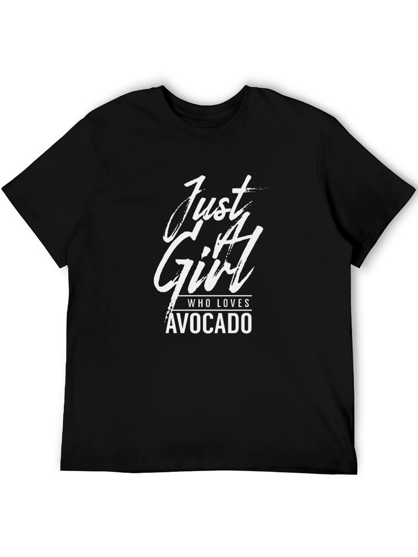 Just A Girl Who Loves Avocado Black T-Shirt
