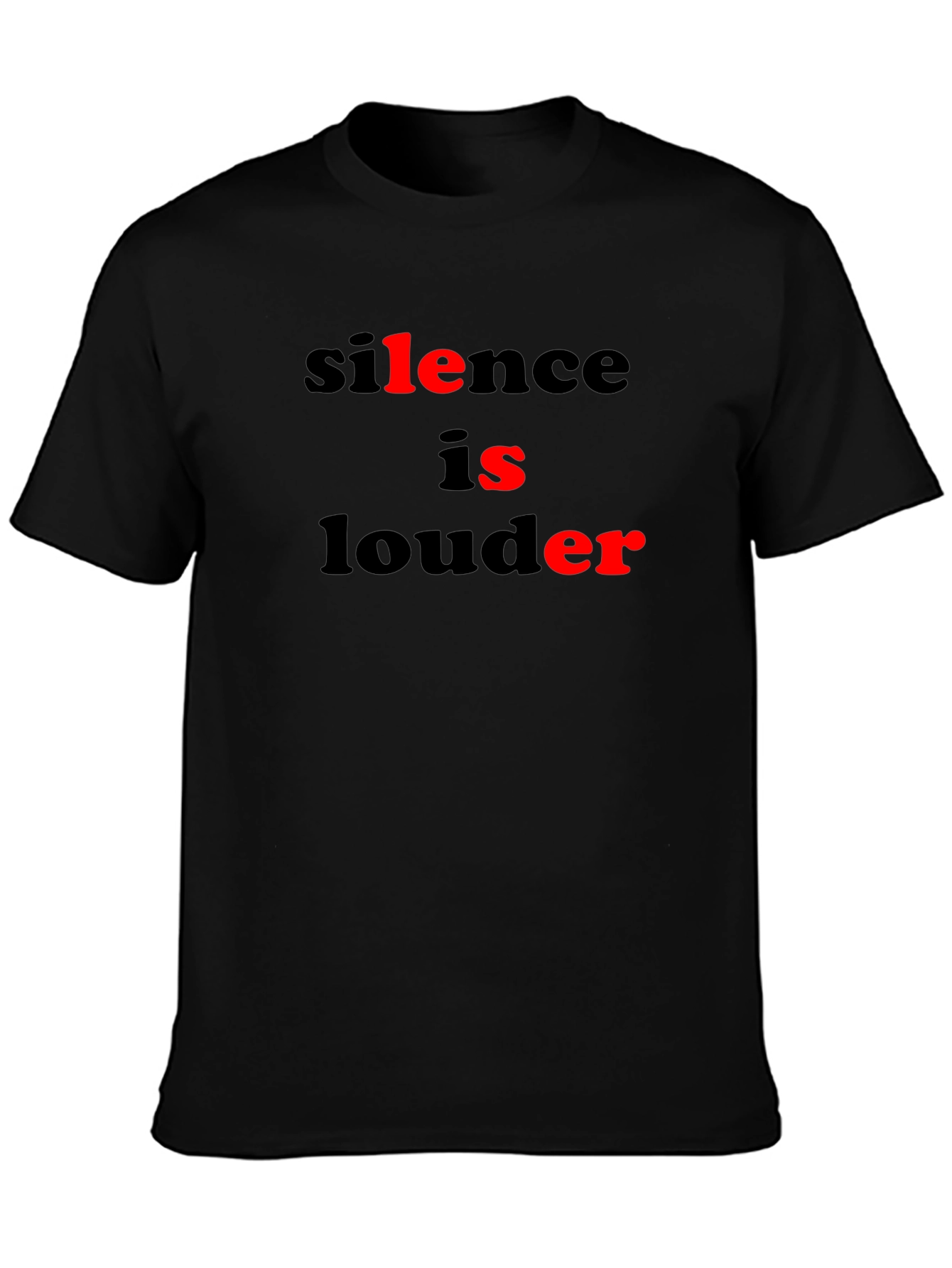 Silence is Louder Graphic Tee - Black