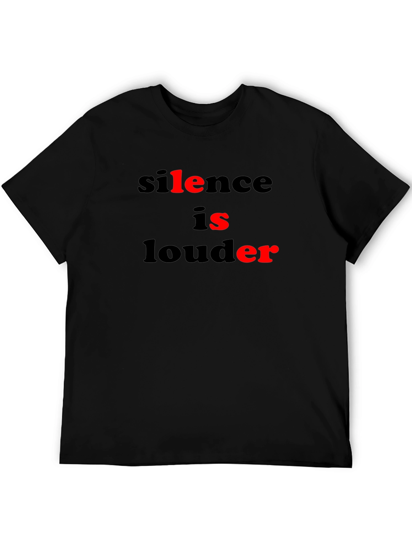 Silence is Louder Graphic Tee - Black