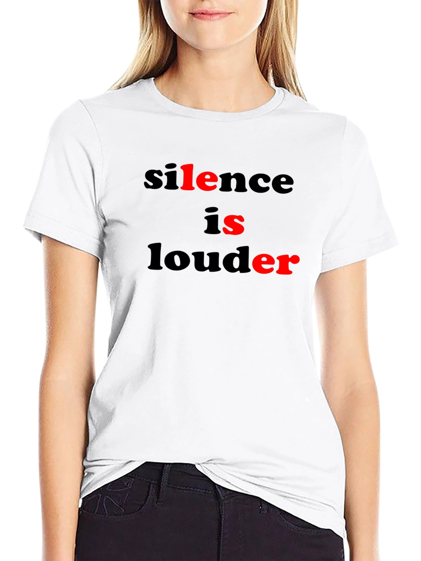Silence is Louder Graphic Tee - Black