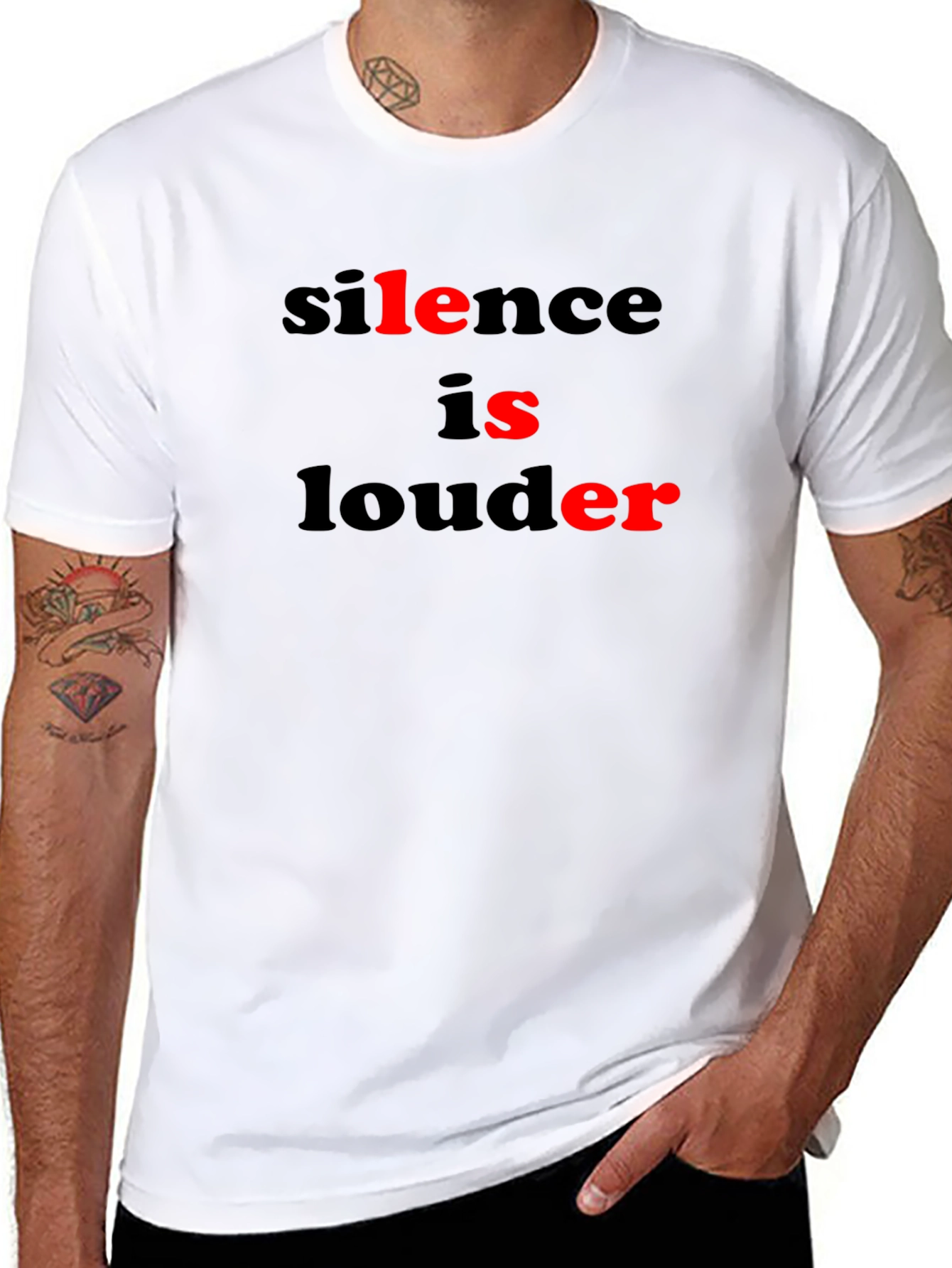 Silence is Louder Graphic Tee - Black