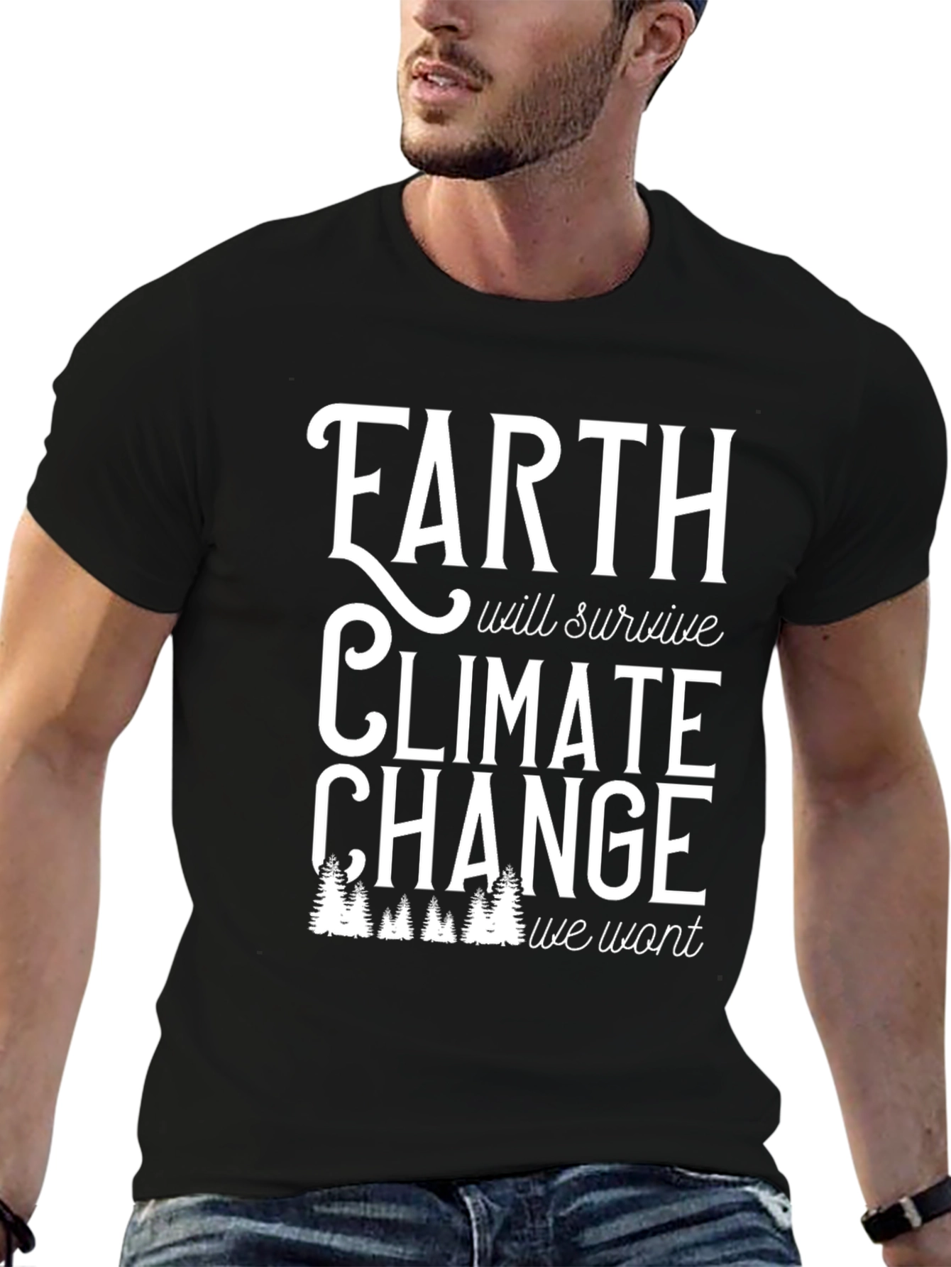 Earth Climate Change T-Shirt - Black