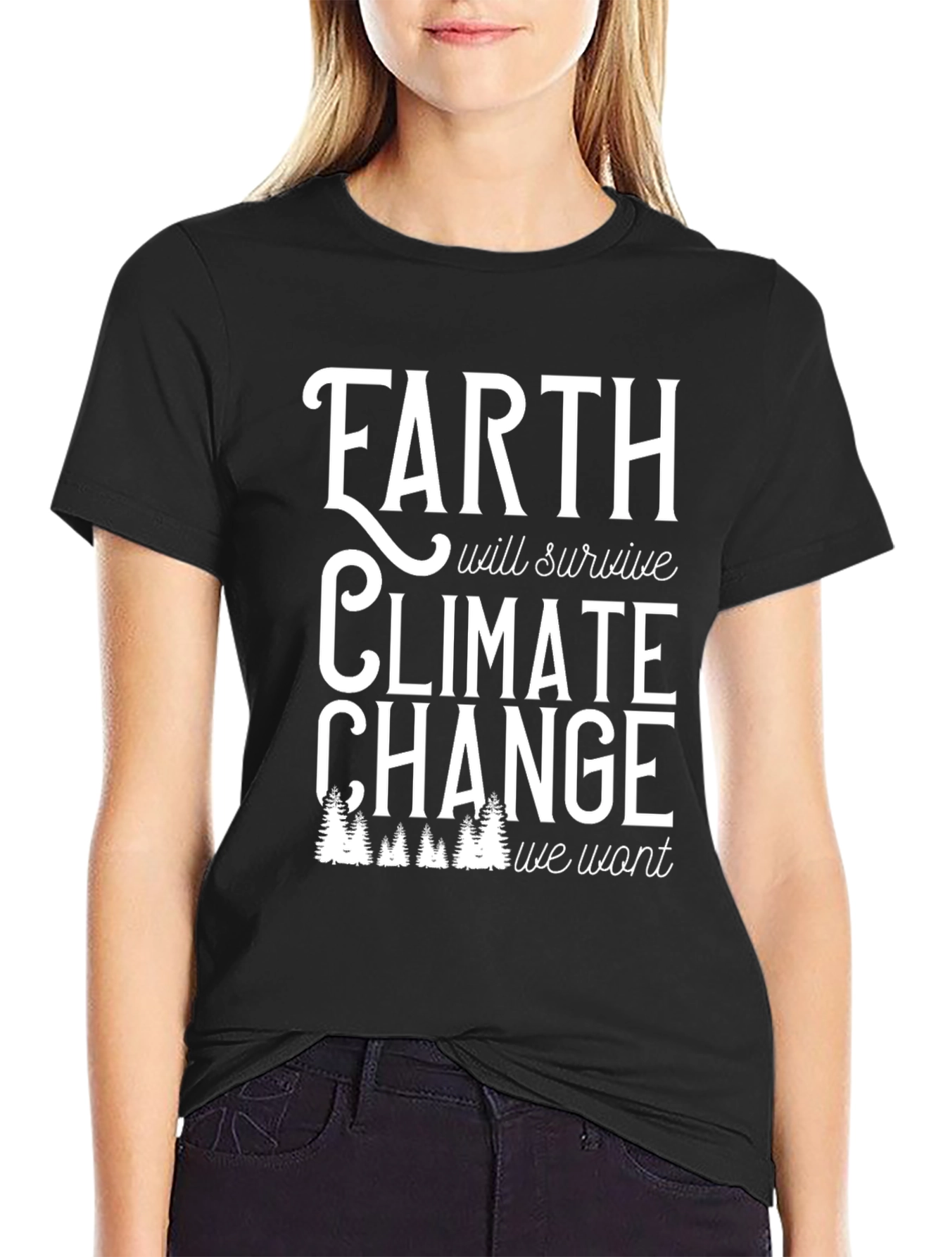 Earth Climate Change T-Shirt - Black