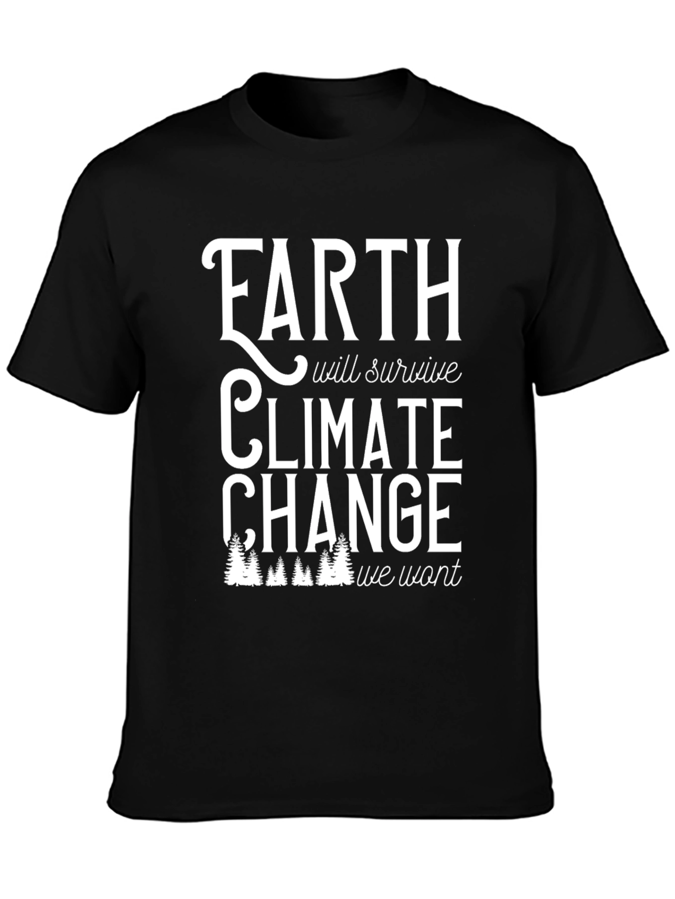 Earth Climate Change T-Shirt - Black