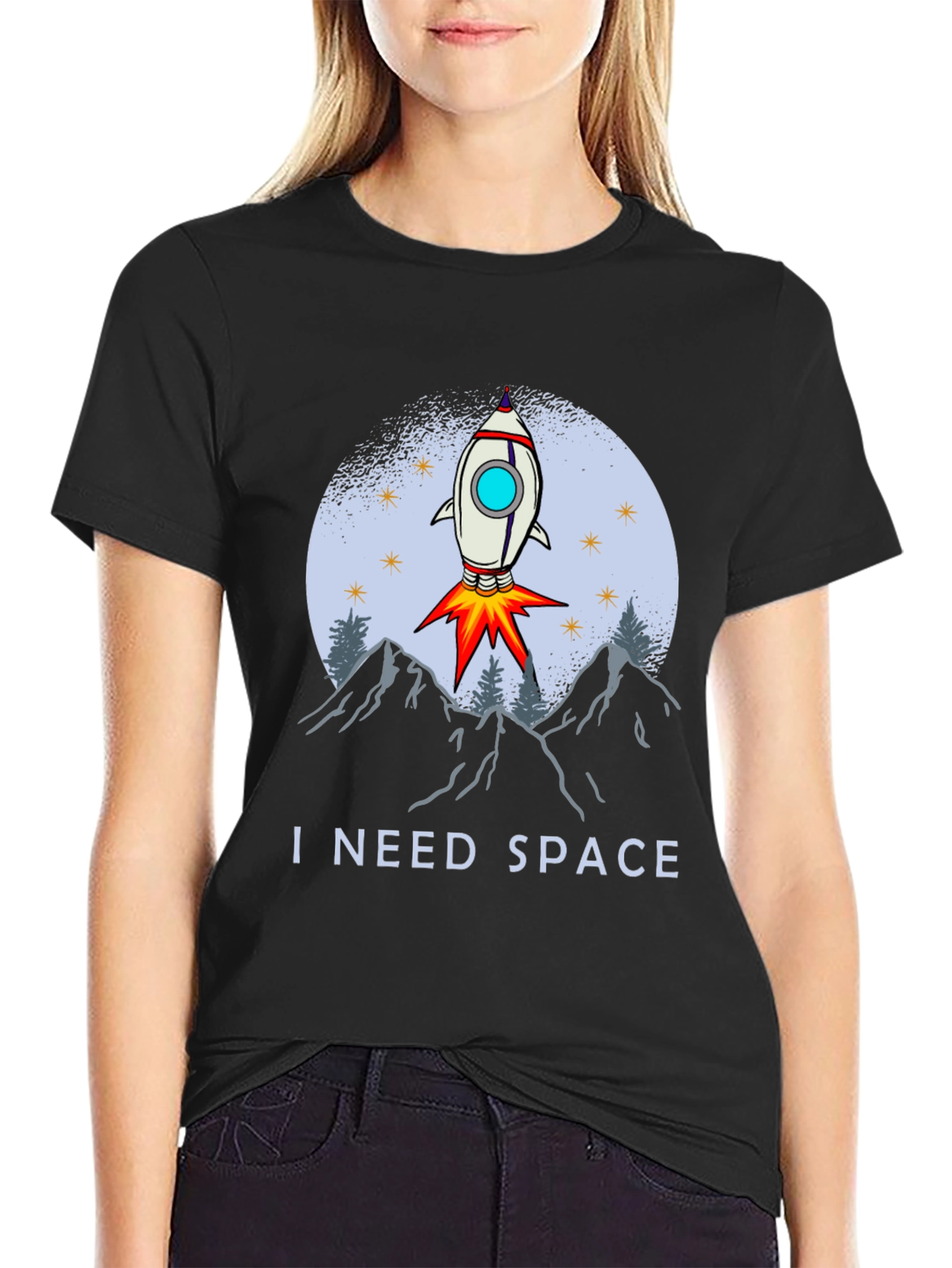 I Need Space T-Shirt - Rocket Launch Graphic Tee