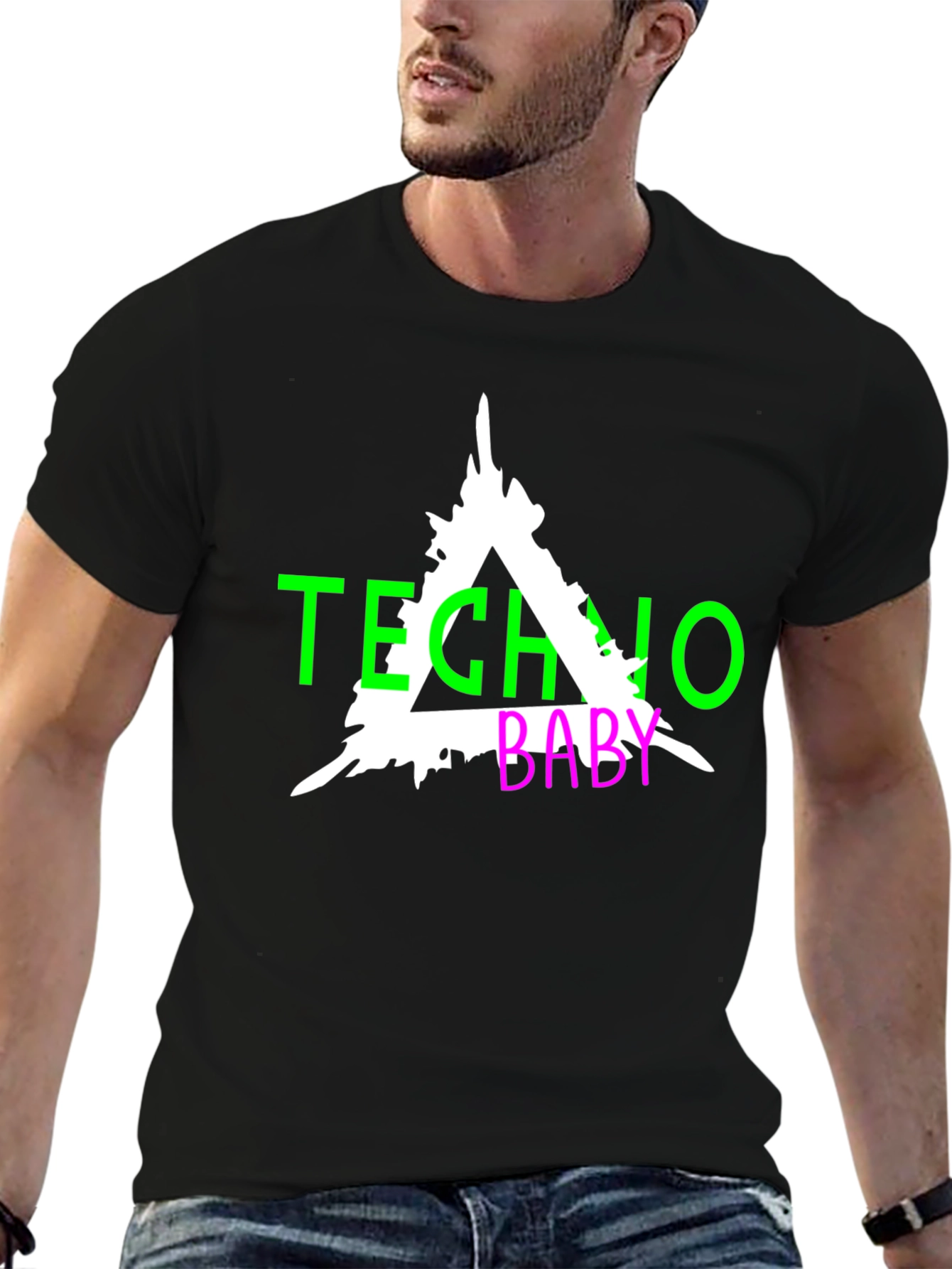 Techno Baby Graphic Tee - Black
