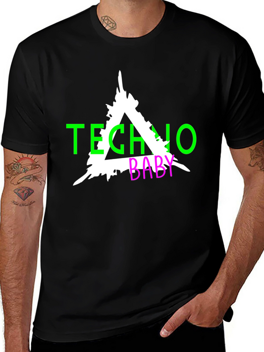 Techno Baby Graphic Tee - Black