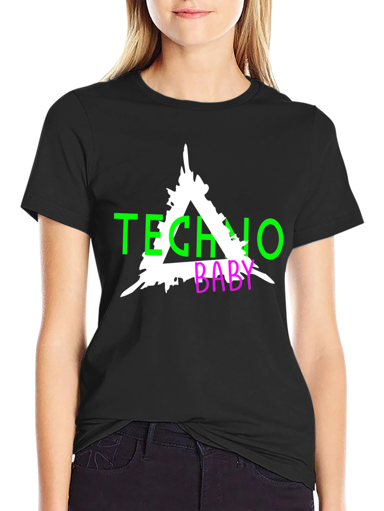 Techno Baby Graphic Tee - Black