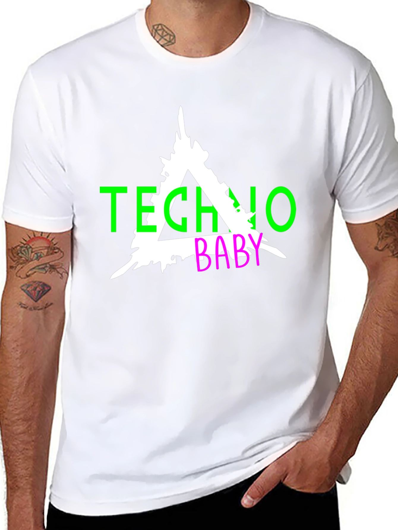 Techno Baby Graphic Tee - Black