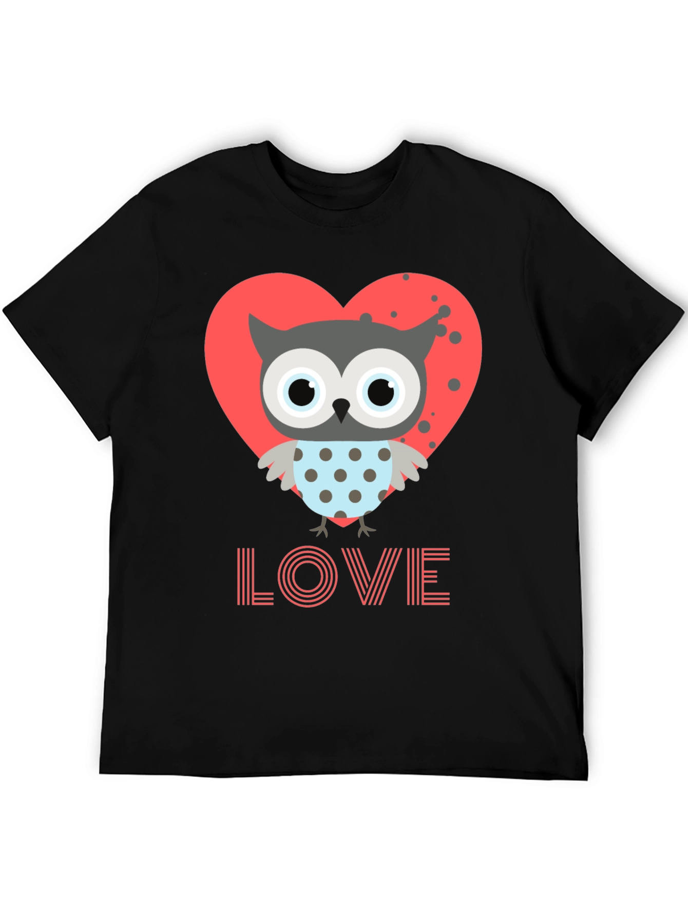 Owl Love T-Shirt Cute Valentines Day Graphic Tee