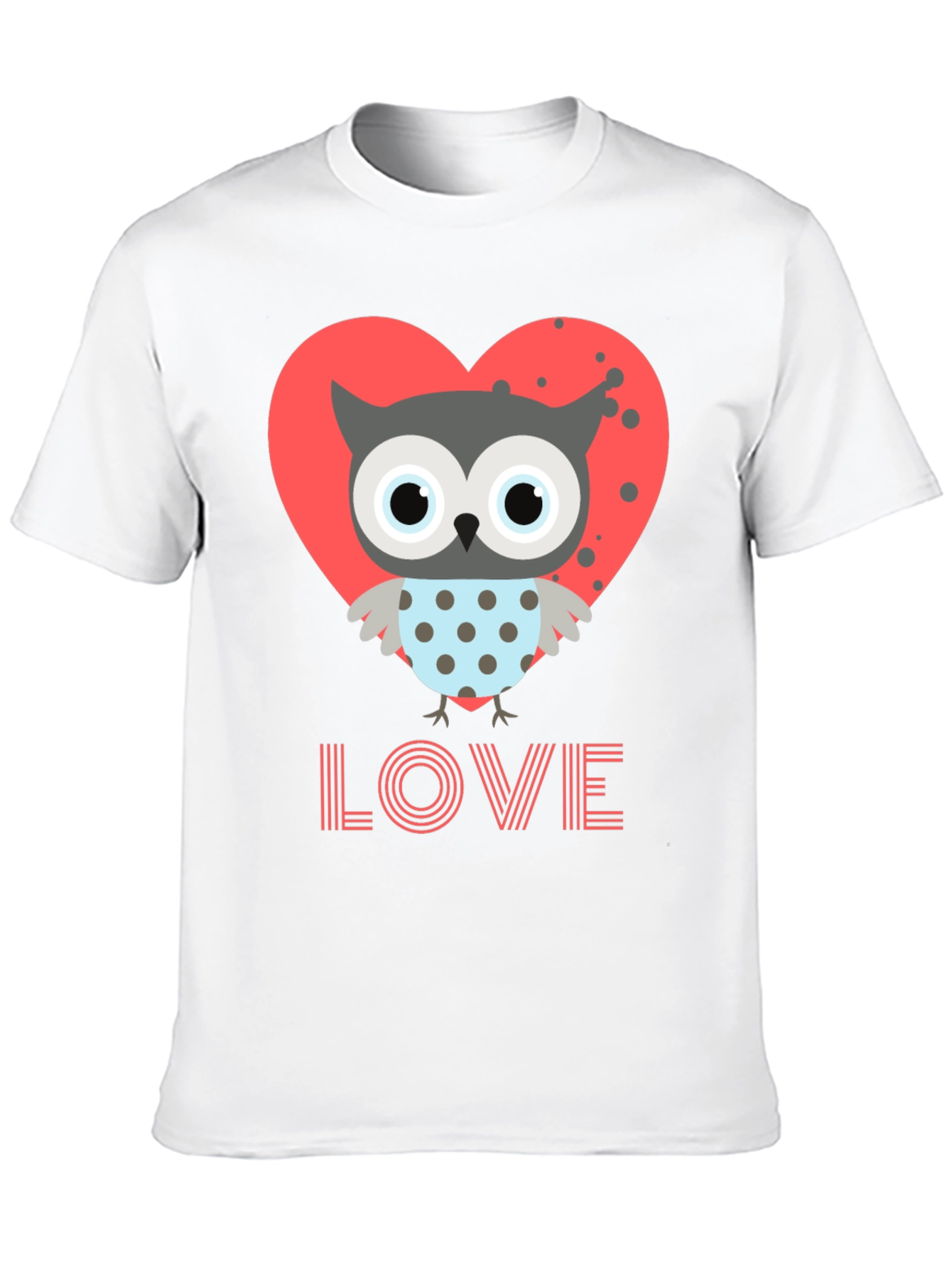 Owl Love T-Shirt Cute Valentines Day Graphic Tee