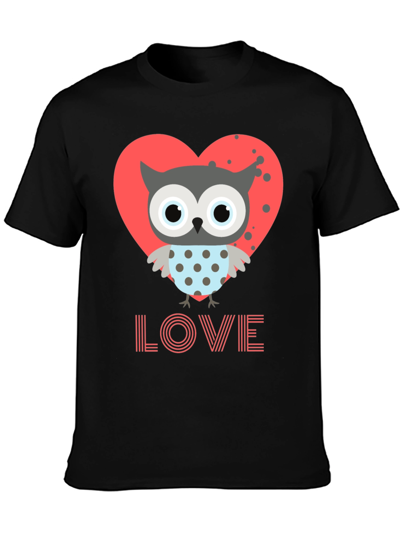 Owl Love T-Shirt Cute Valentines Day Graphic Tee