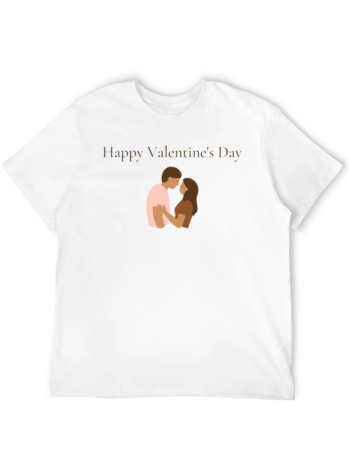 Valentines Day Couple Graphic Black T-Shirt