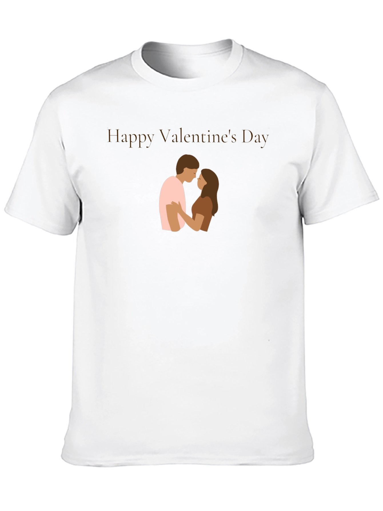 Valentines Day Couple Graphic Black T-Shirt