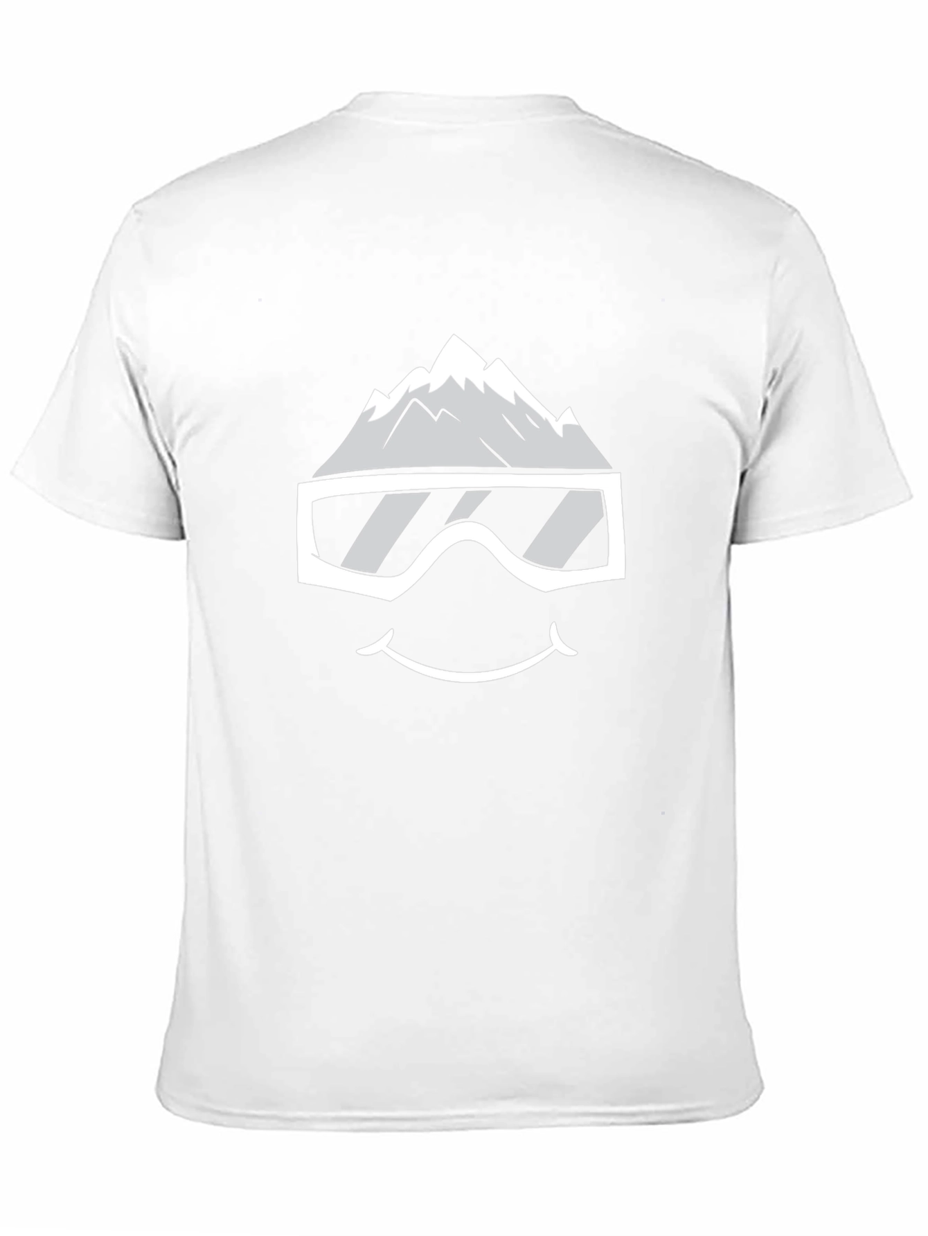Snowy Mountain Face Graphic Tee - Black