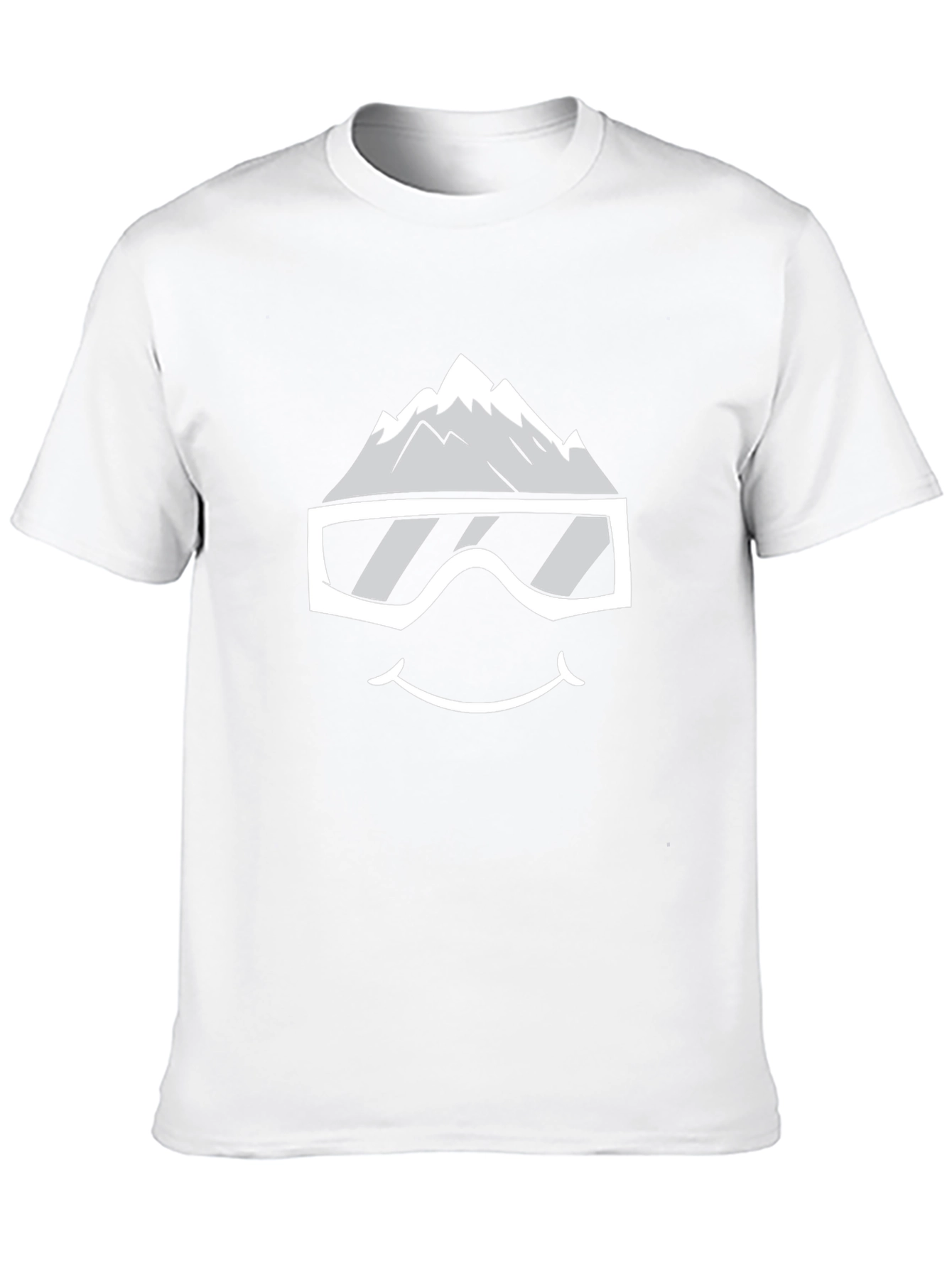 Snowy Mountain Face Graphic Tee - Black
