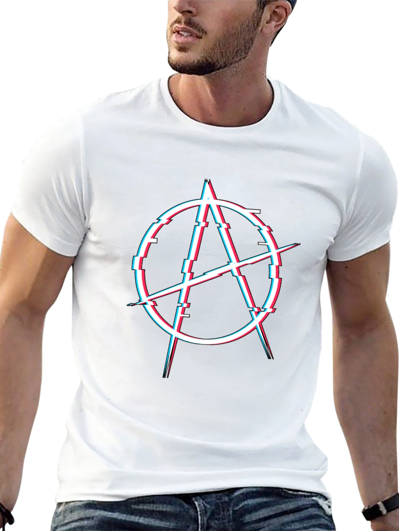 Anarchy Glitch T-Shirt - Stylish Graphic Tee