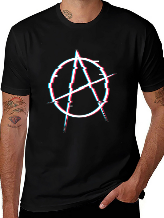 Anarchy Glitch T-Shirt - Stylish Graphic Tee