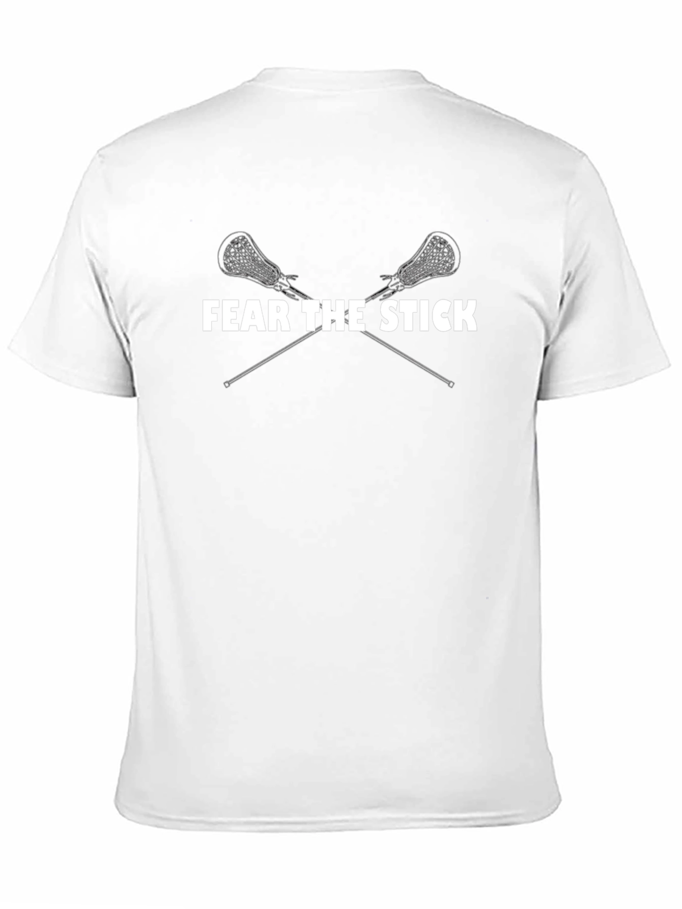 Fear The Stick Lacrosse T-Shirt - Black Graphic Tee