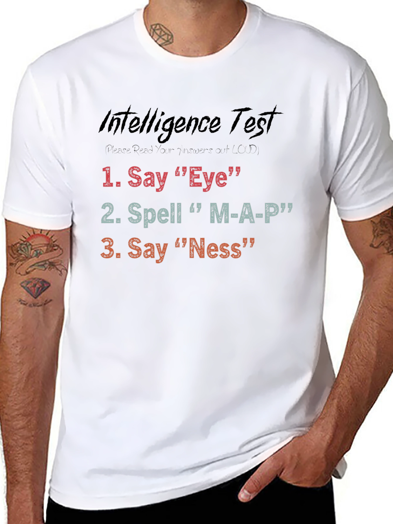 Intelligence Test Funny Graphic T-Shirt