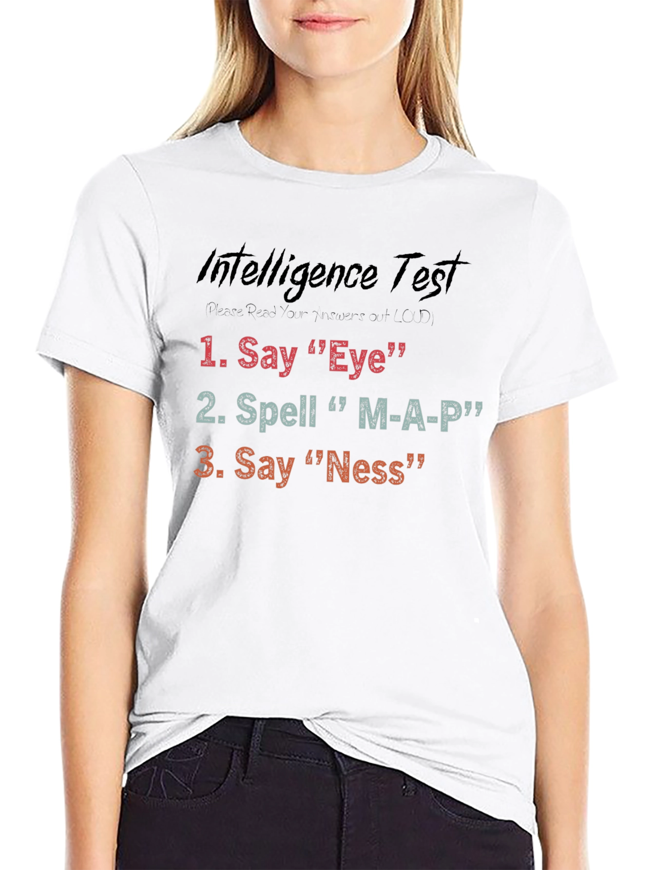 Intelligence Test Funny Graphic T-Shirt