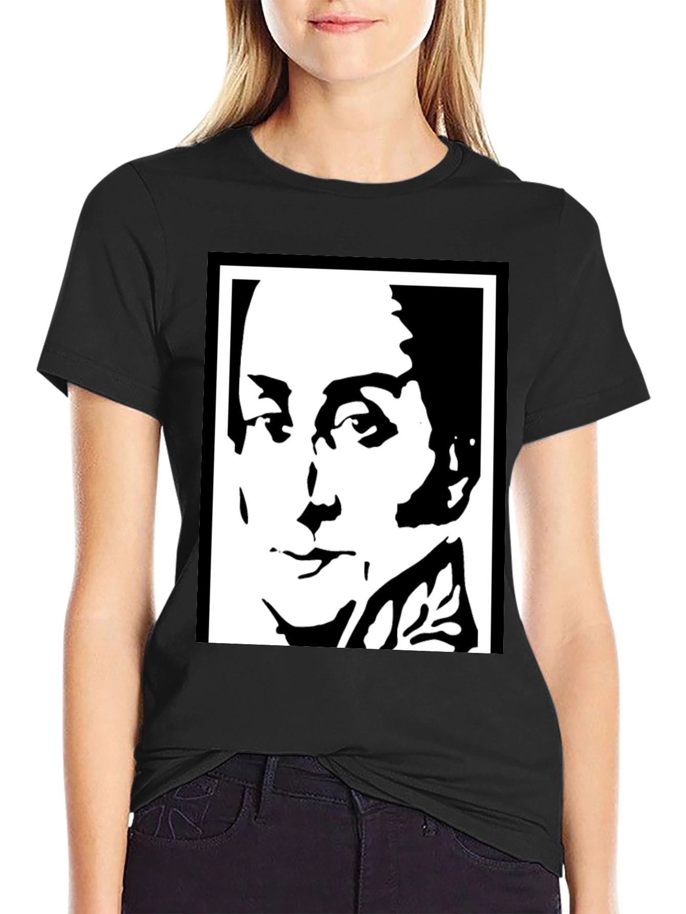 Bold Graphic Tee - Black & White Portrait