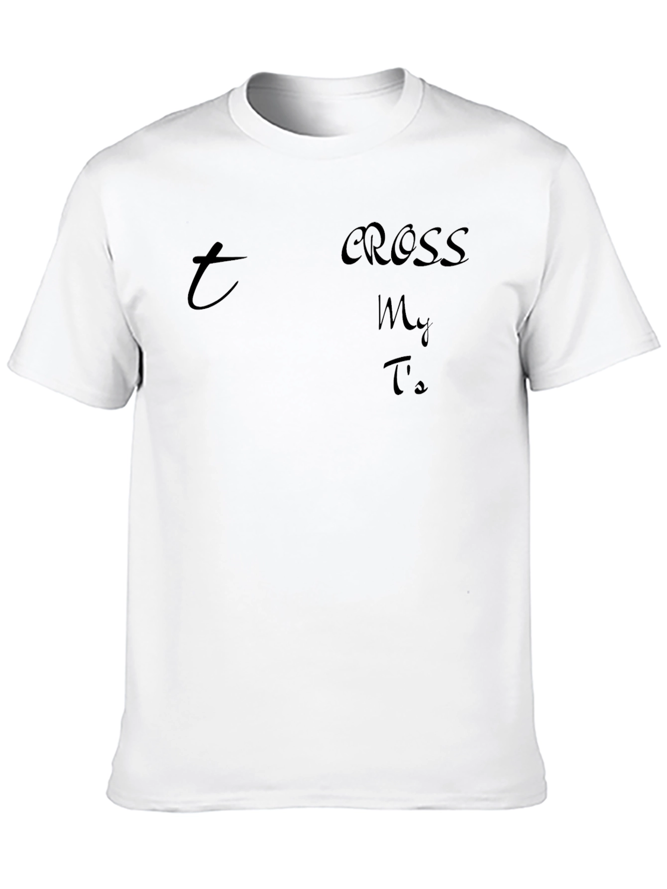 Cross My Ts Mens Black T-Shirt