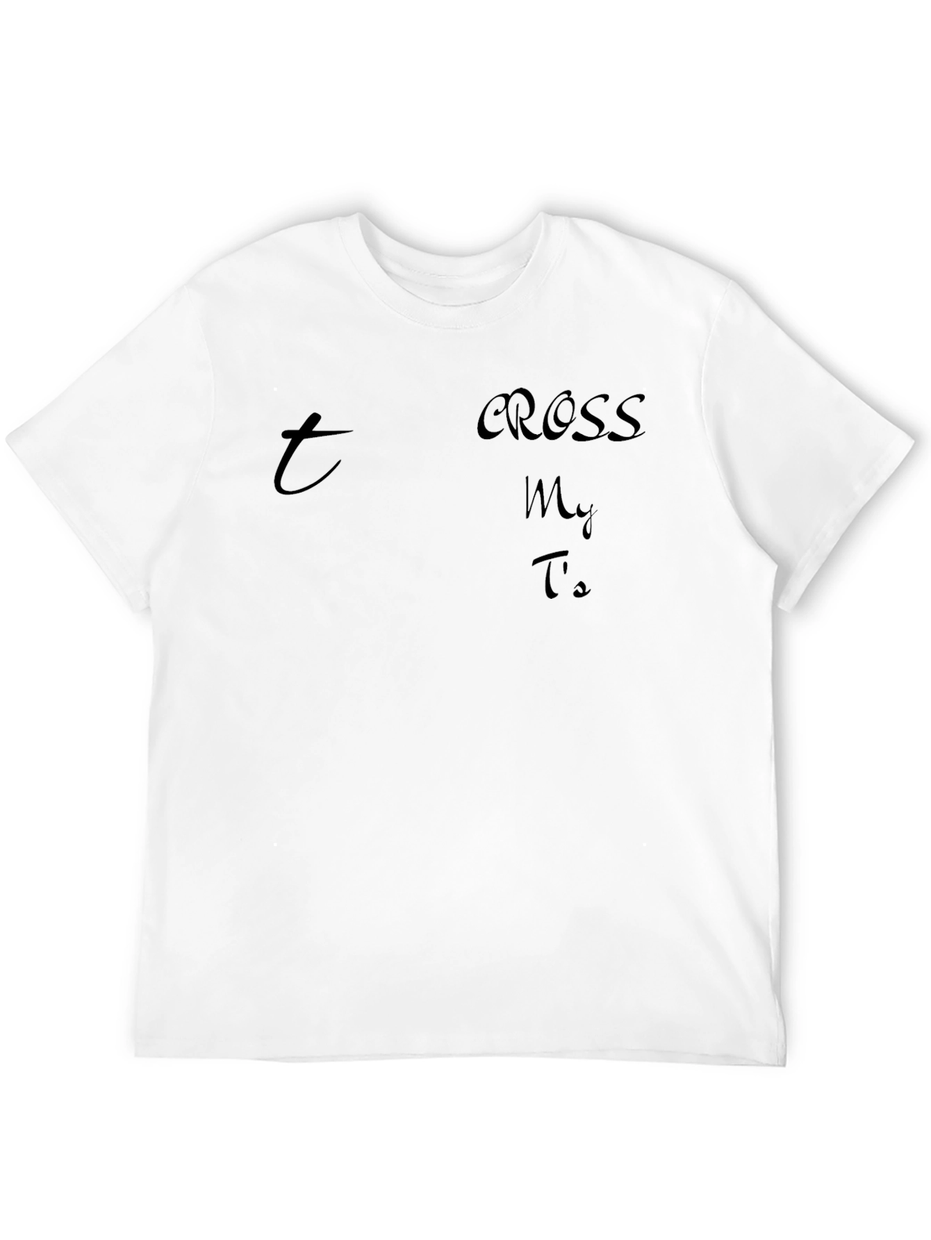 Cross My Ts Mens Black T-Shirt