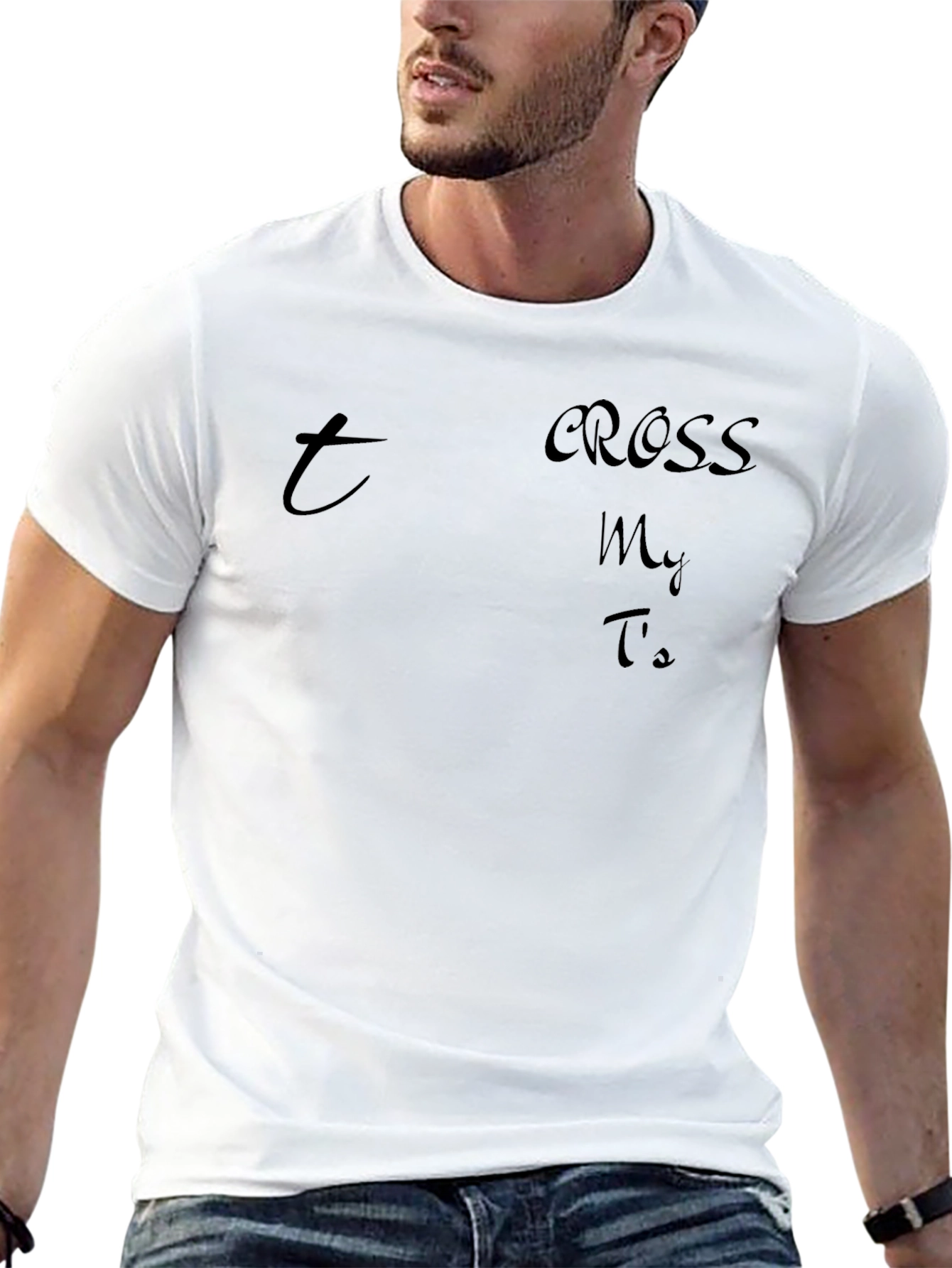 Cross My Ts Mens Black T-Shirt