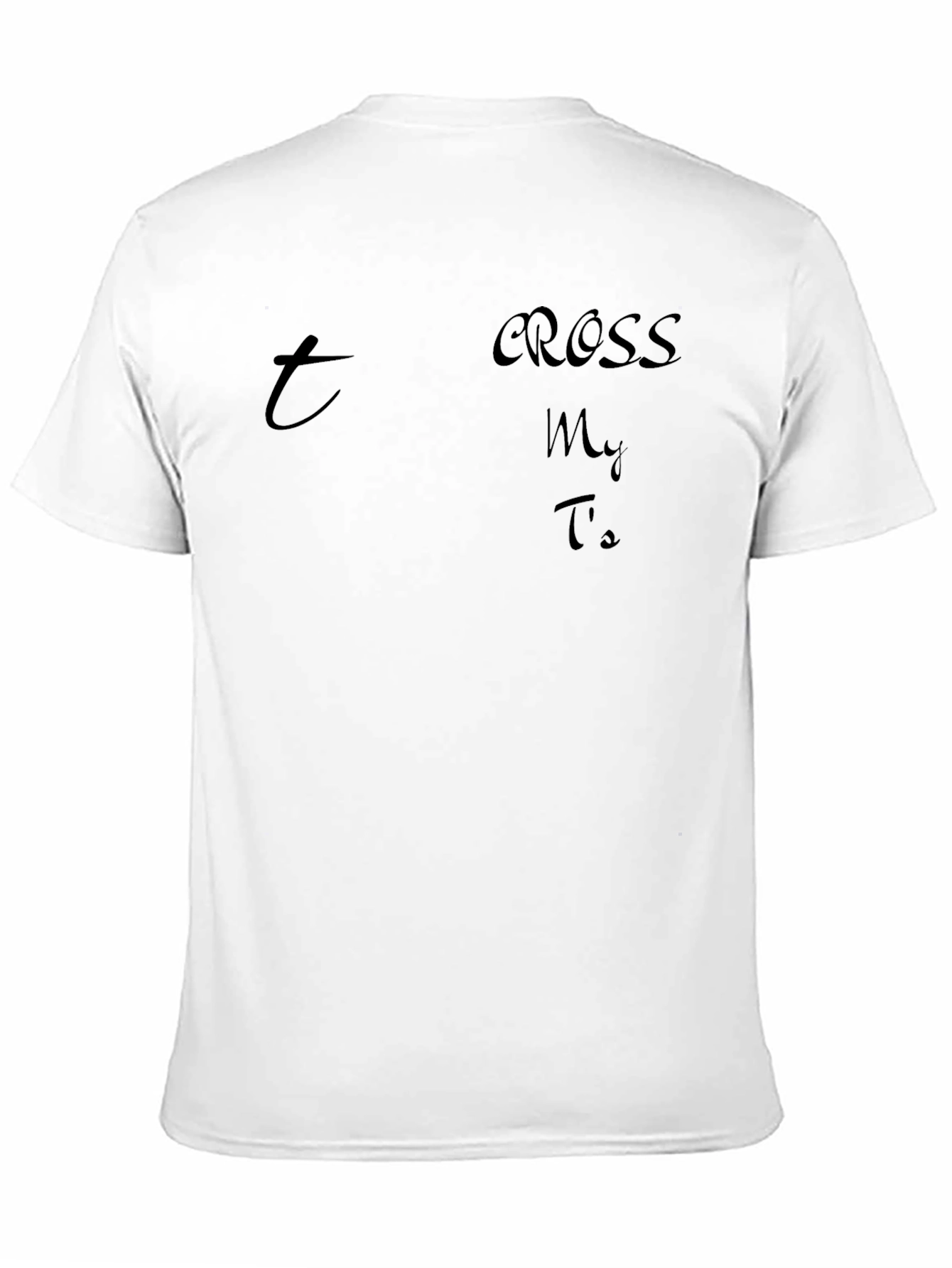 Cross My Ts Mens Black T-Shirt