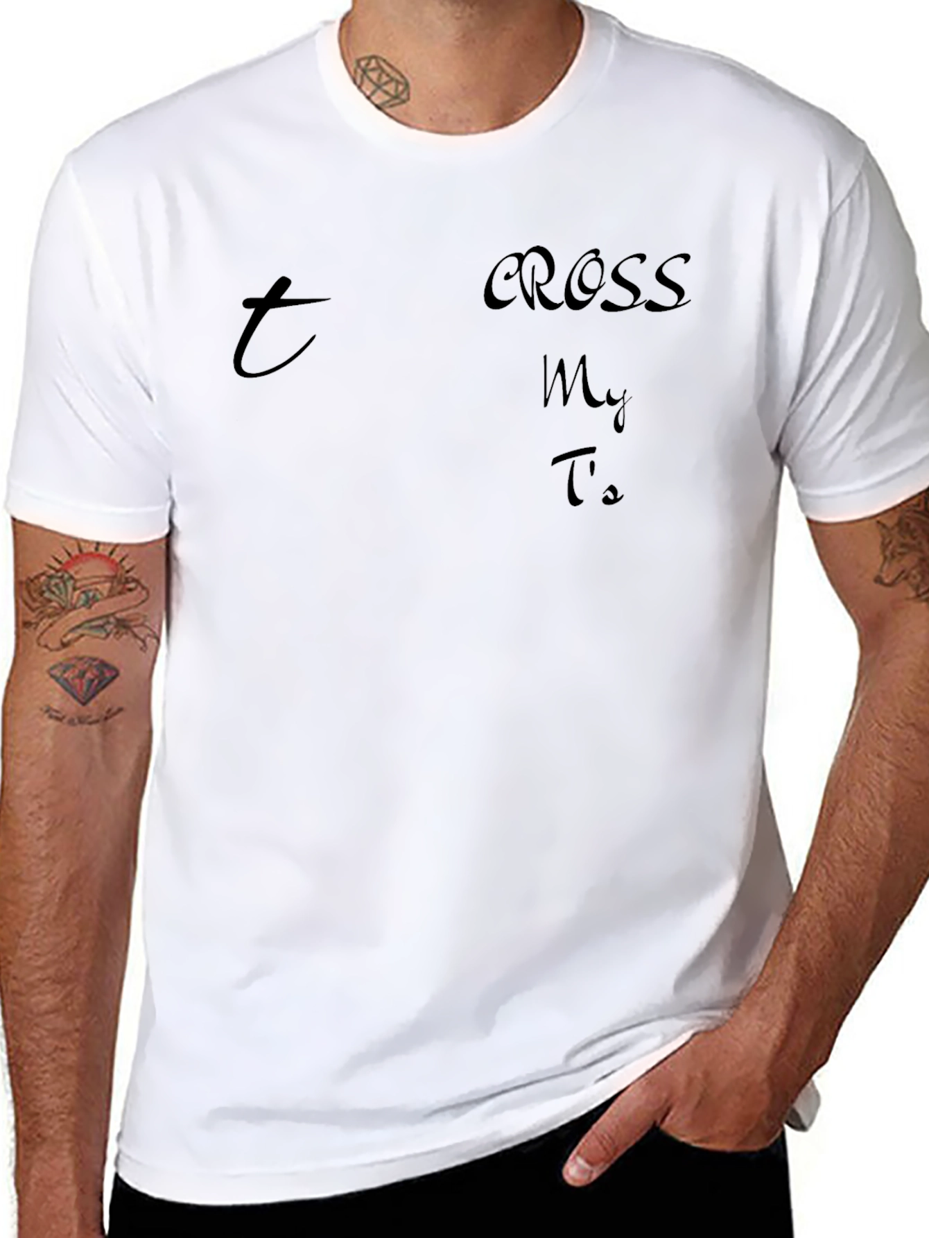 Cross My Ts Mens Black T-Shirt