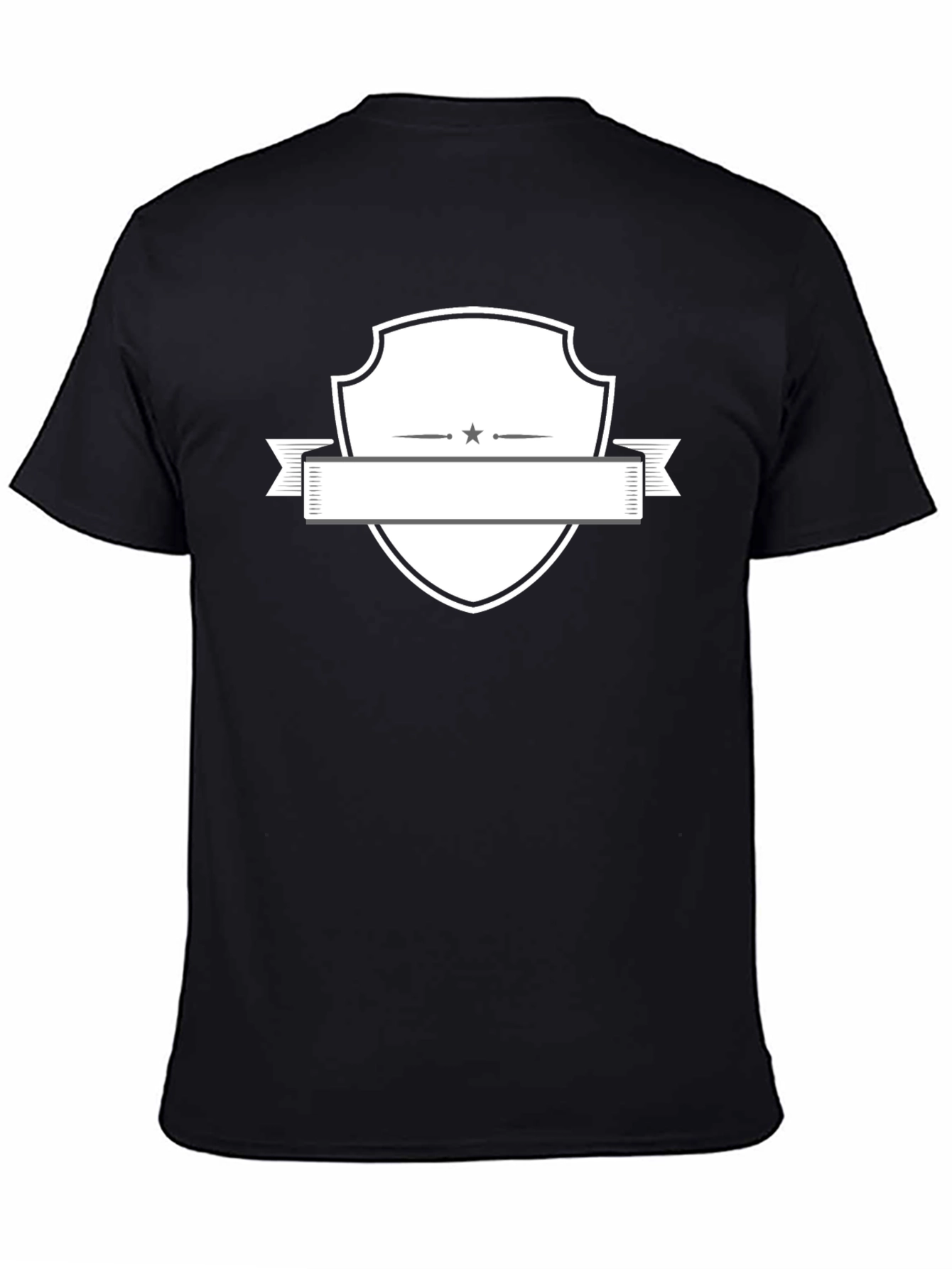 Blank Shield Badge Black T-Shirt