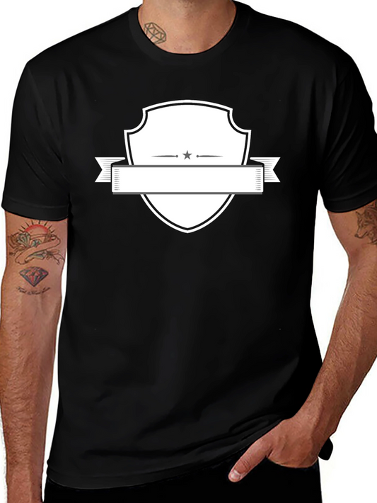 Blank Shield Badge Black T-Shirt