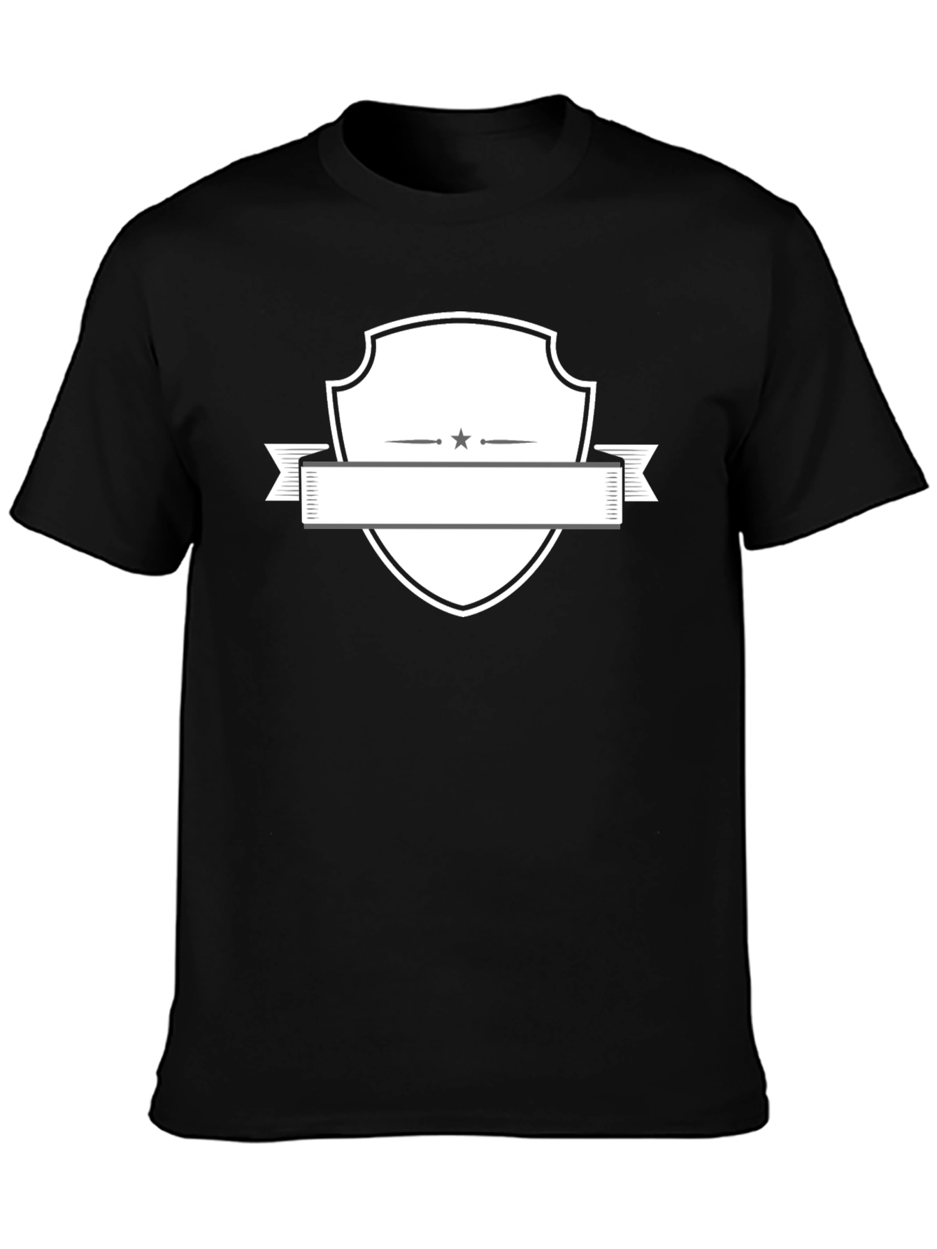 Blank Shield Badge Black T-Shirt