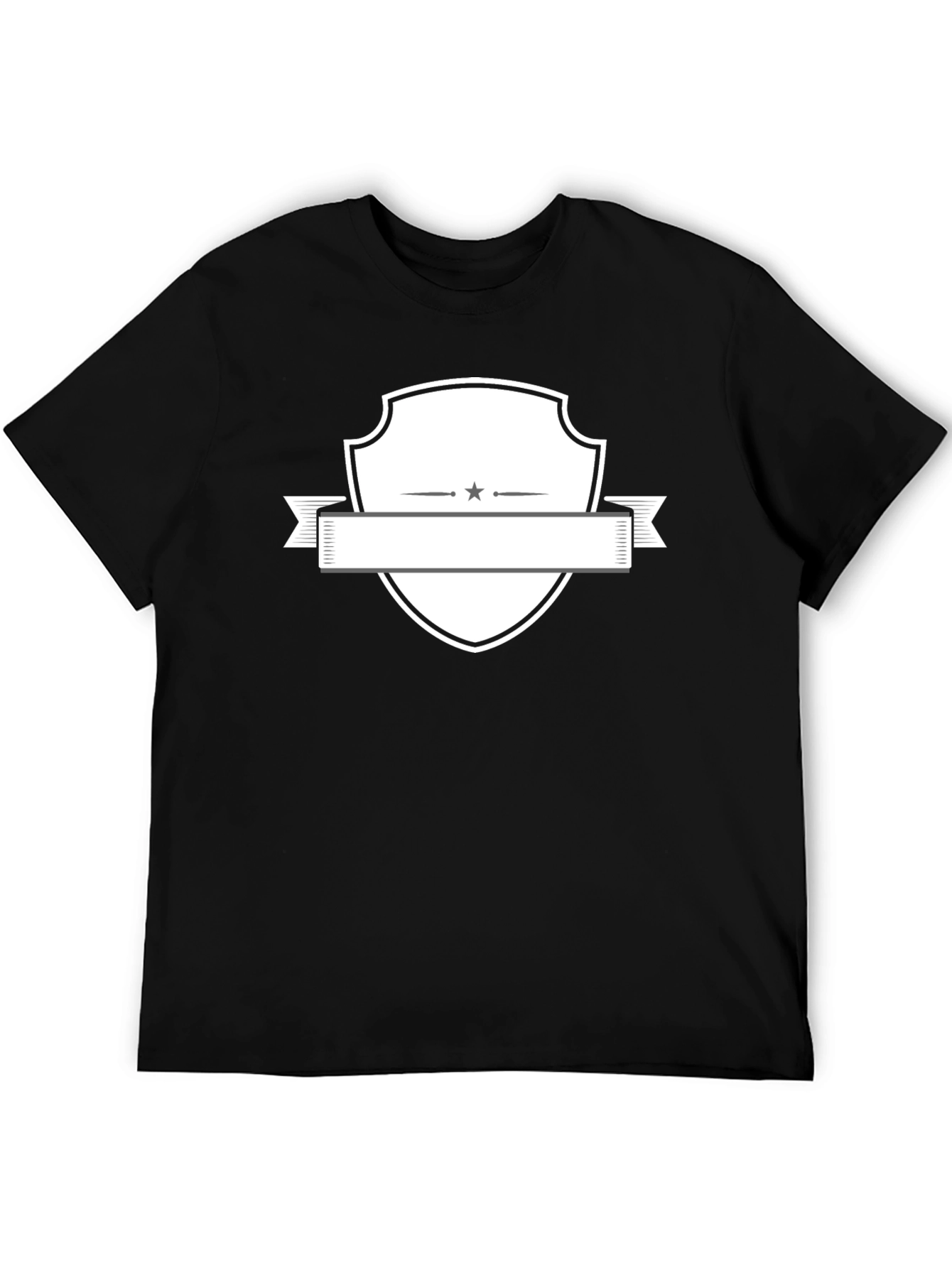 Blank Shield Badge Black T-Shirt