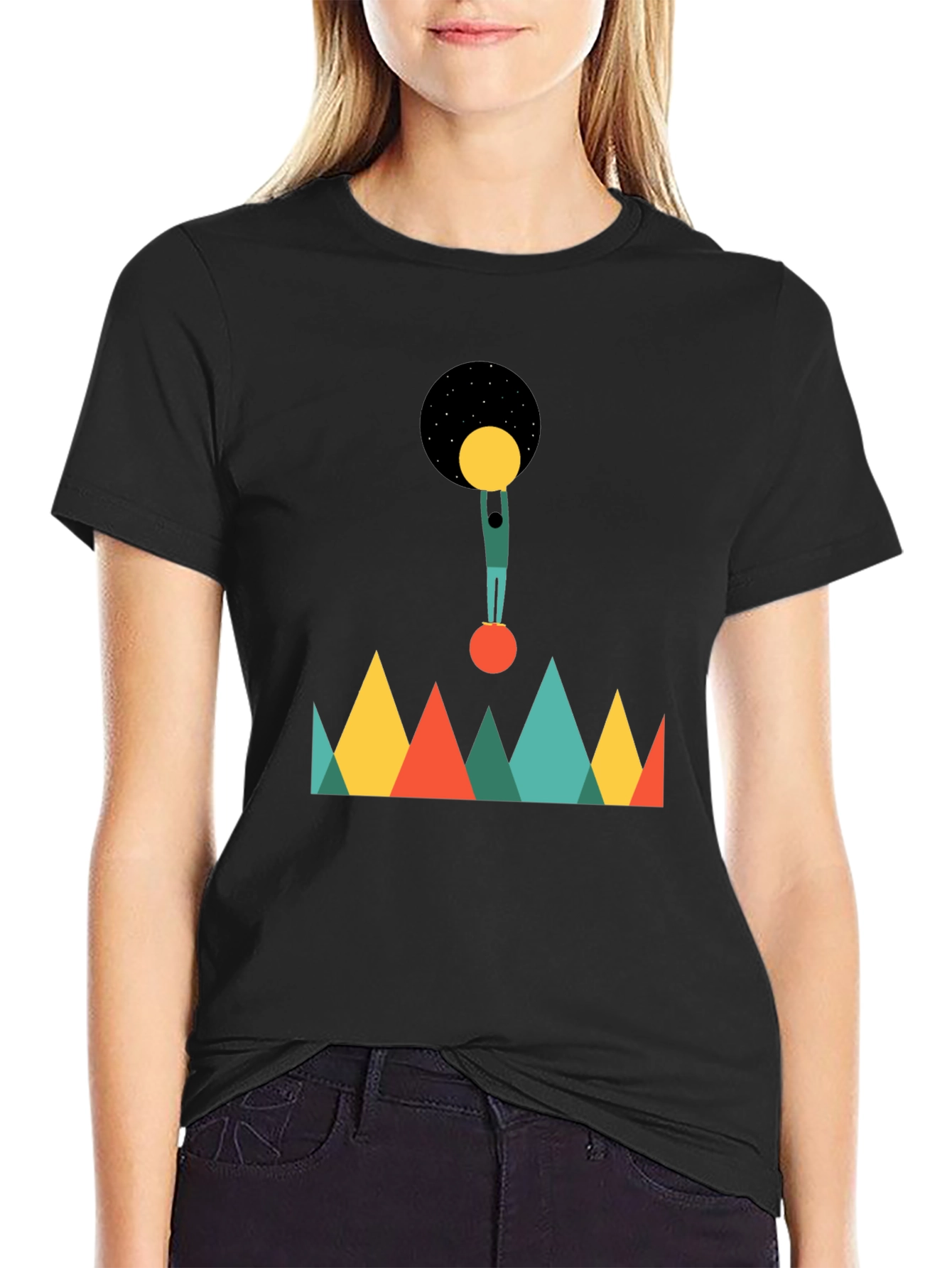 Cosmic Balance Graphic Tee - Unique Design