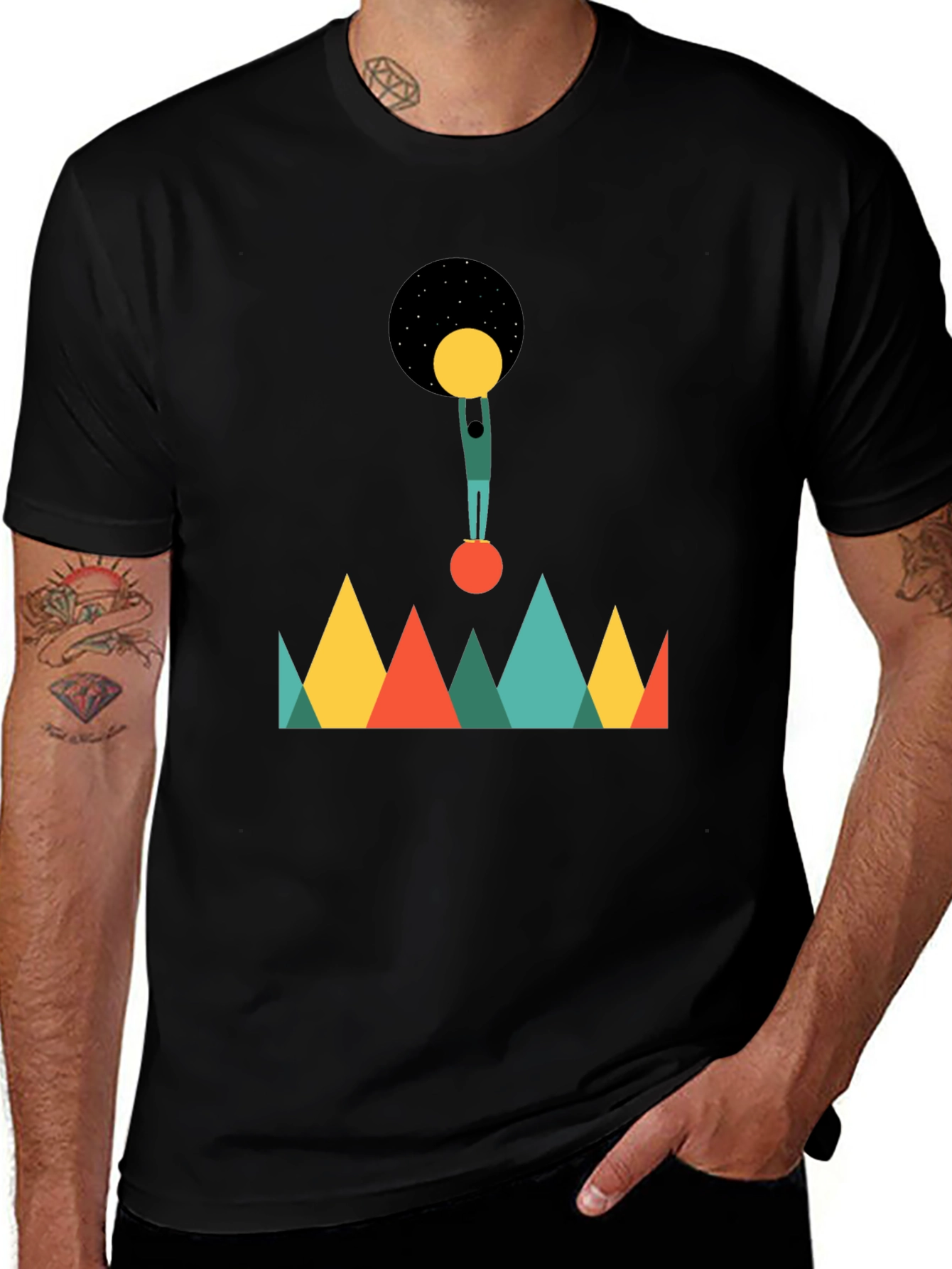 Cosmic Balance Graphic Tee - Unique Design