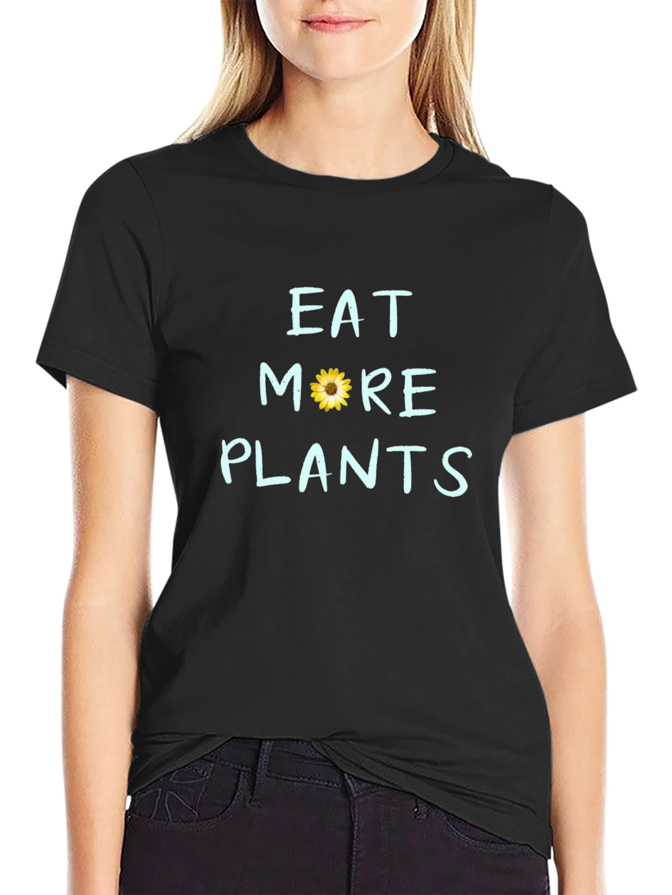 Eat More Plants T-Shirt - Vegan Sunflower Tee
