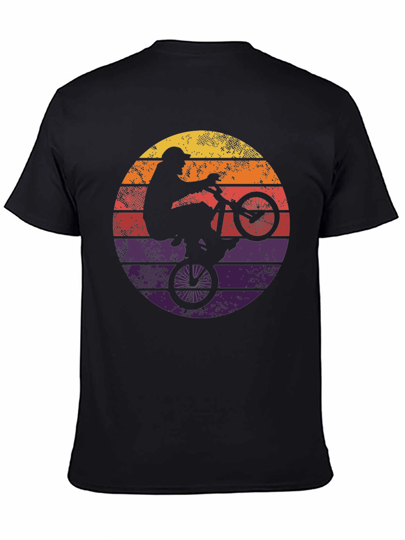 Retro Sunset Biker T-Shirt - Cool Graphic Tee